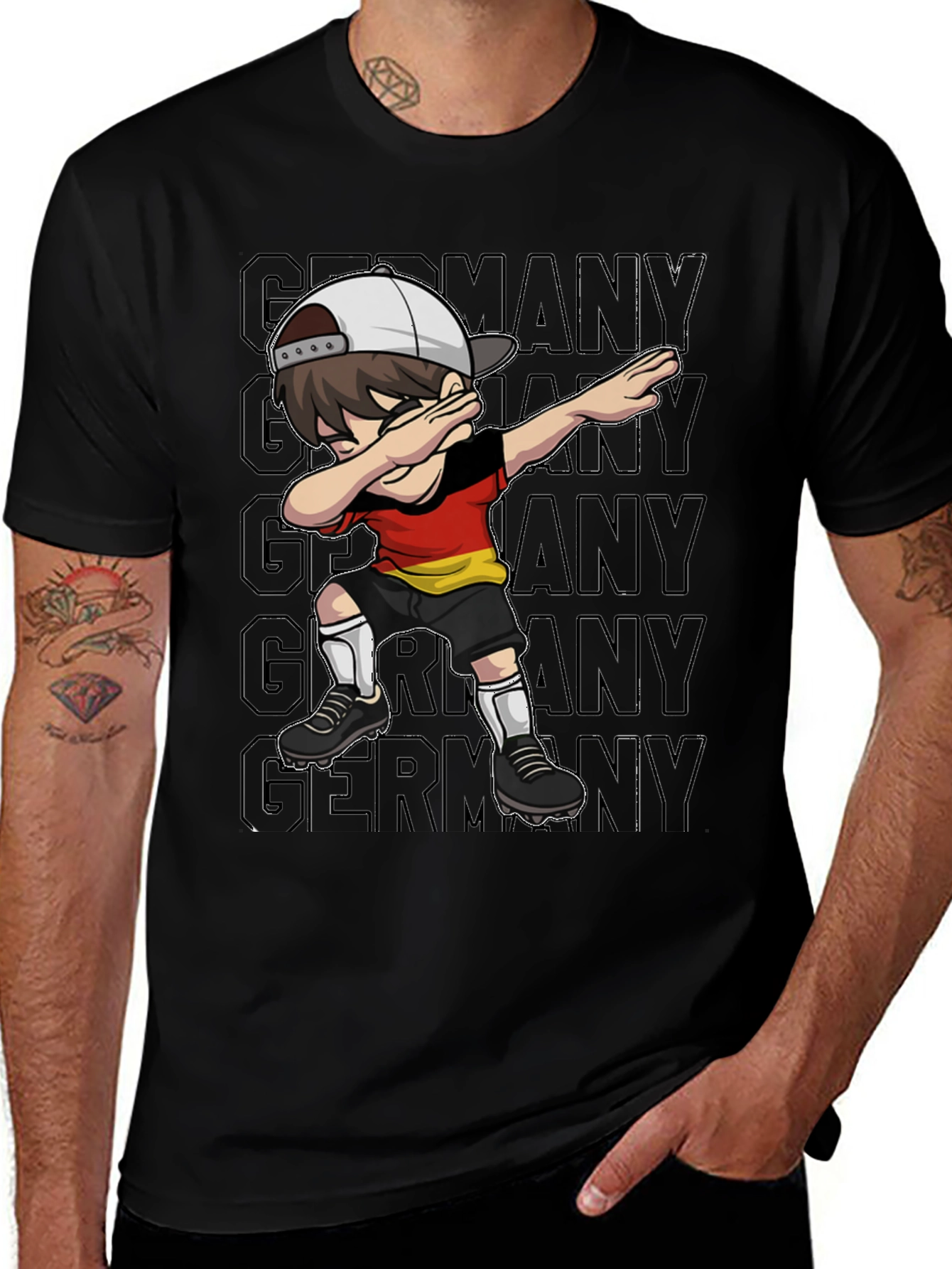 Variant 4 of Germany Dabbing Soccer Player T-Shirt