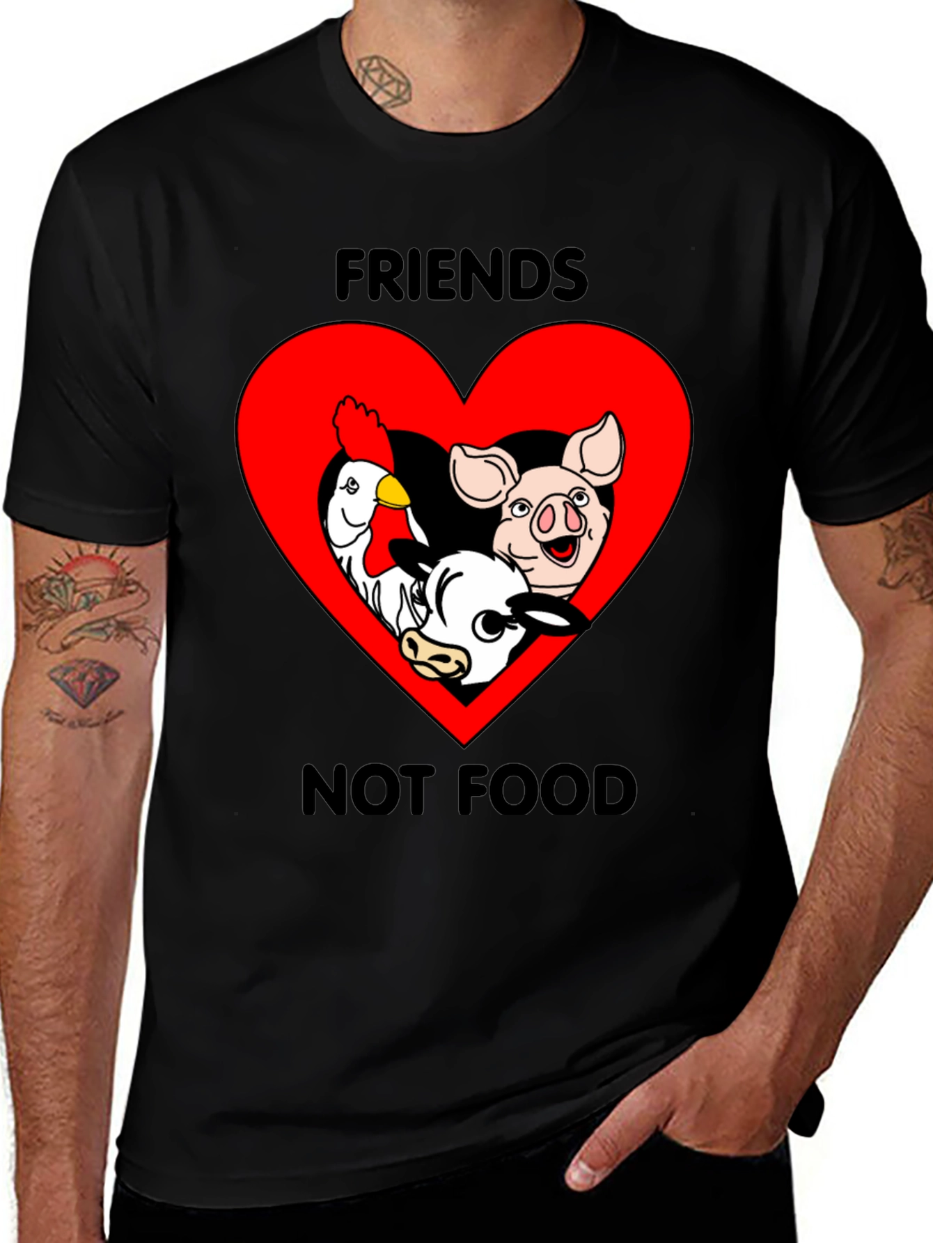 Variant 23 of Friends Not Food Vegan Graphic T-Shirt