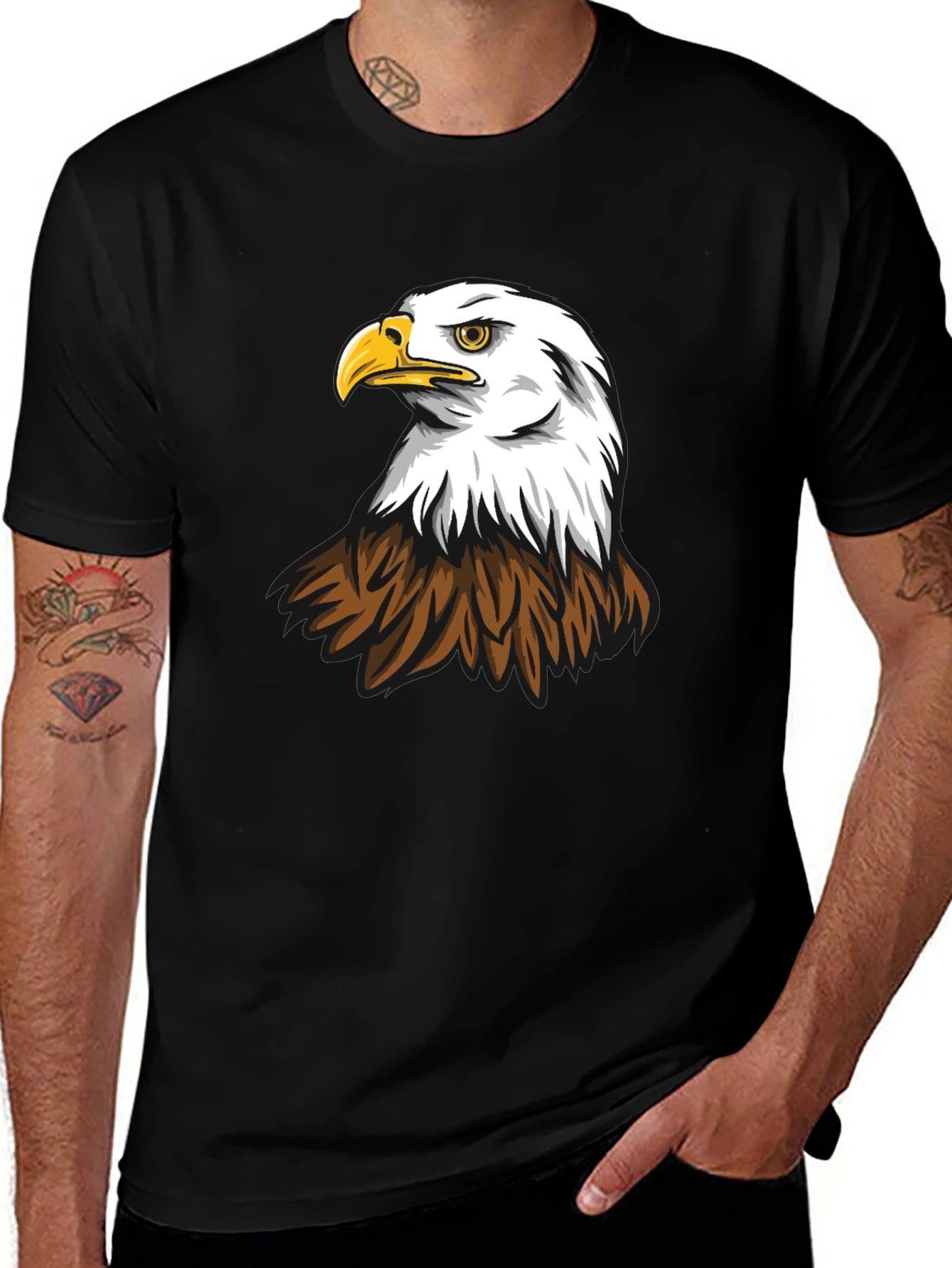 Variant 14 of Eagle Graphic Tee - Black