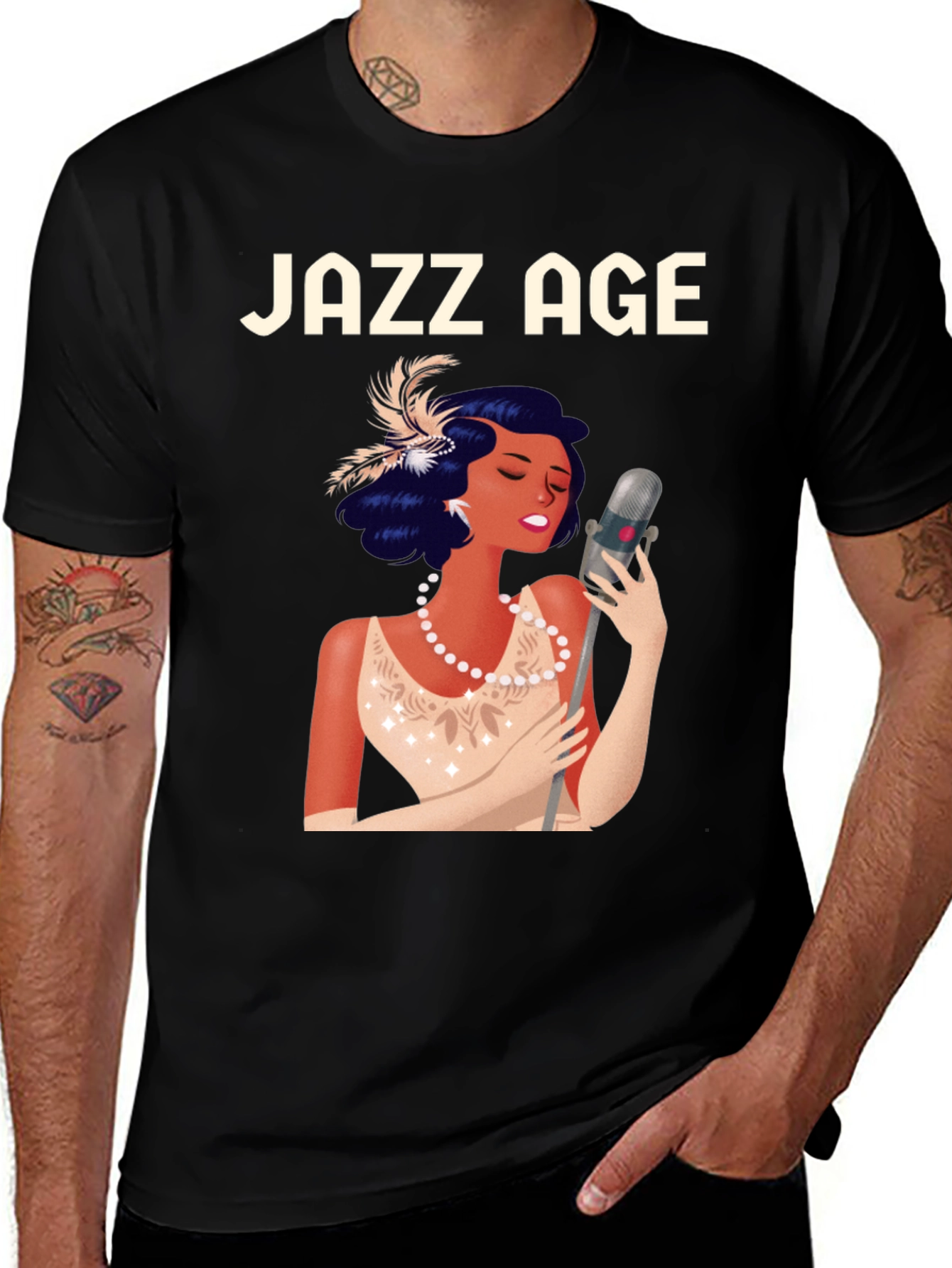 Variant 9 of Jazz Age T-Shirt - Vintage Singer Graphic Tee