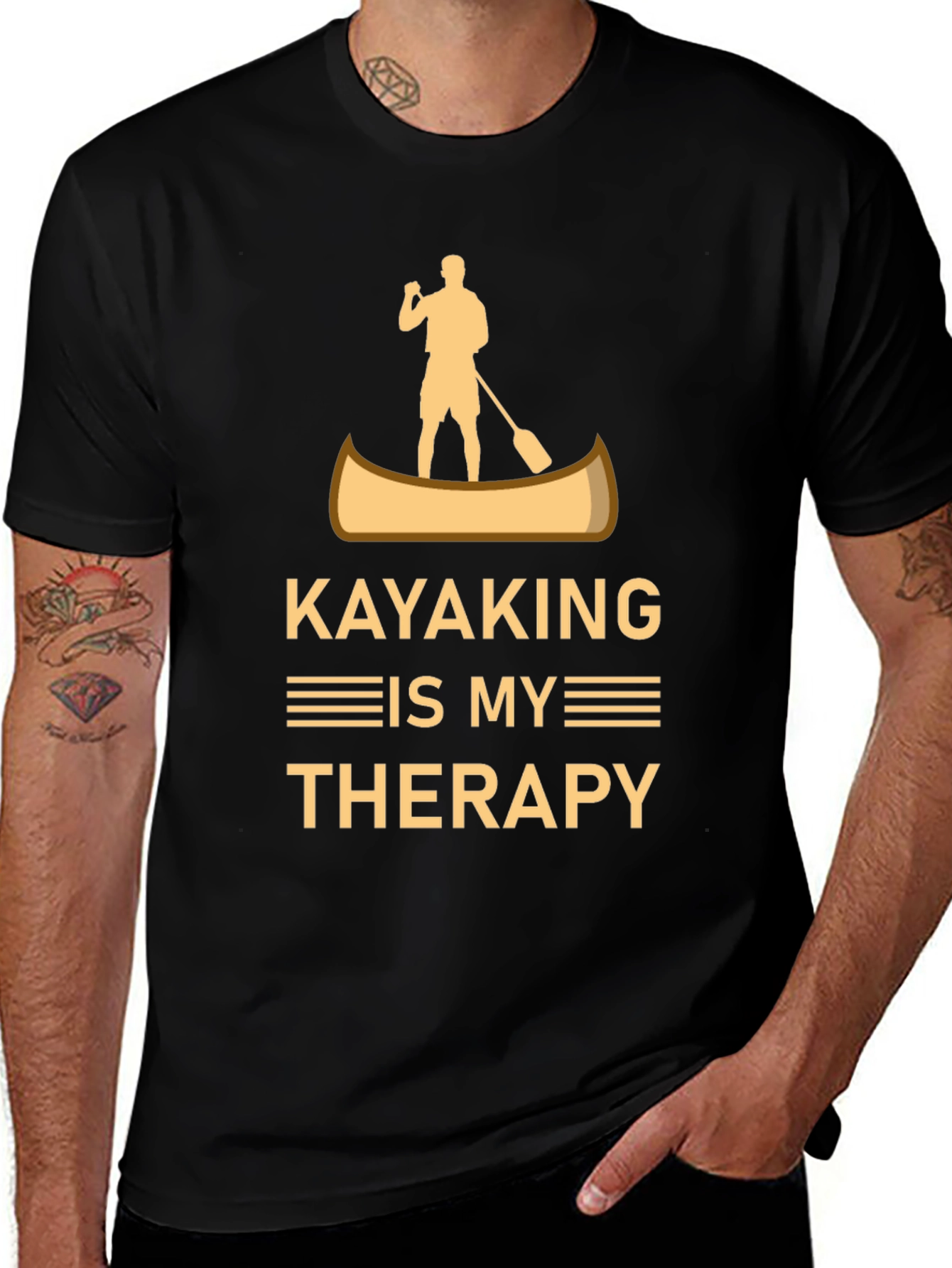 Variant 25 of Kayaking is My Therapy T-Shirt - Boating Apparel