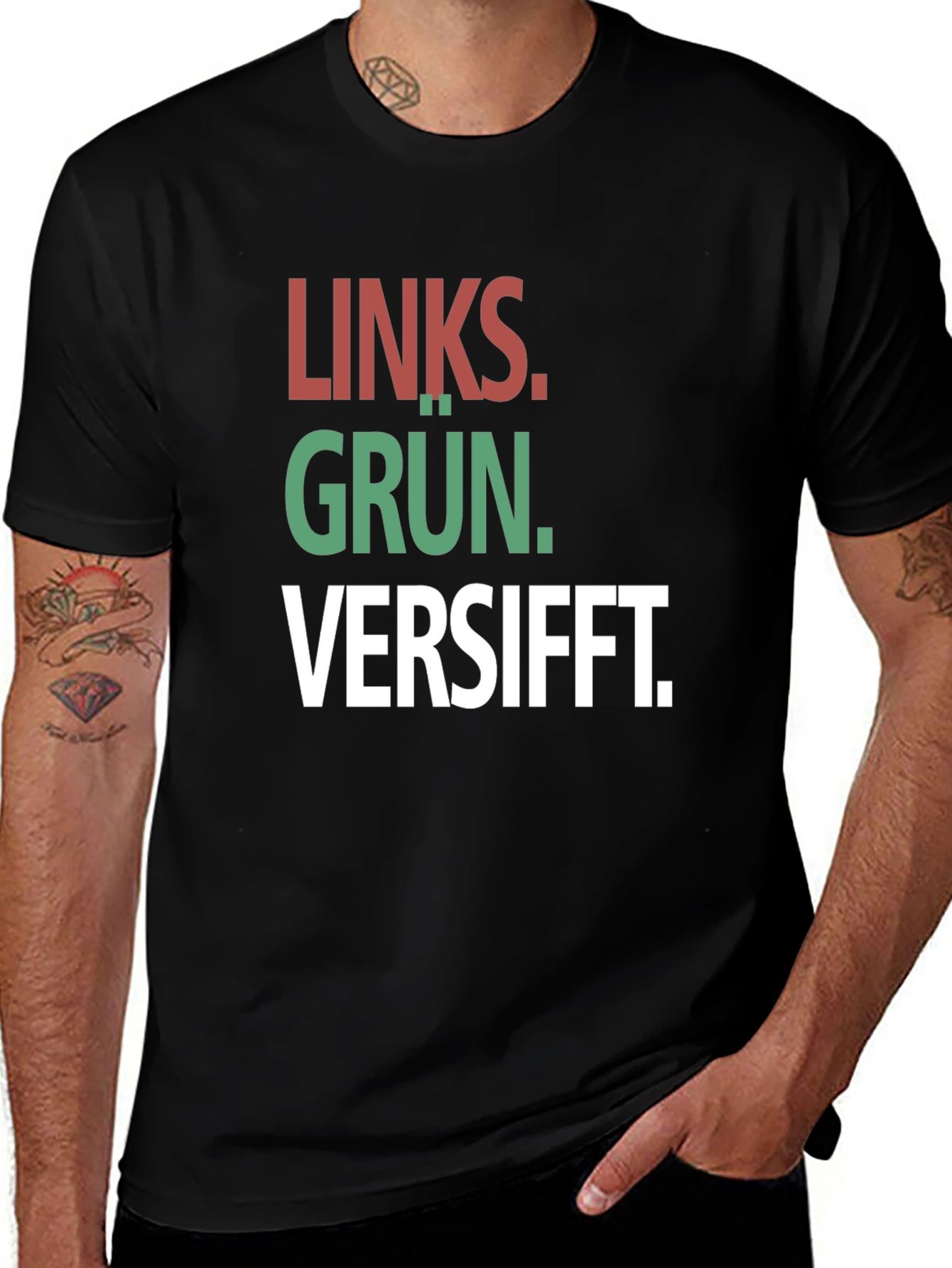 Variant 13 of Links. Grün. Versifft. T-Shirt