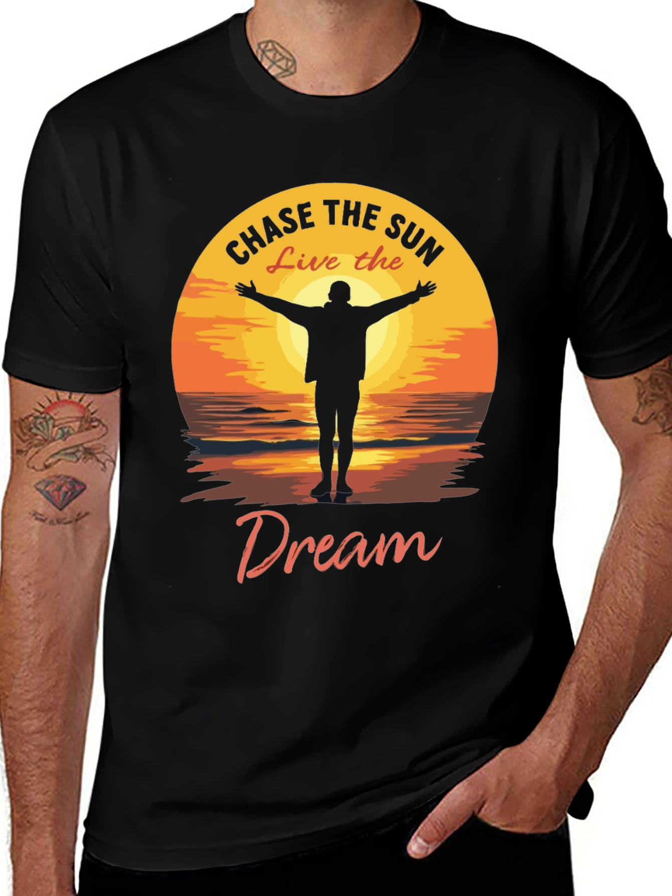 Variant 10 of Chase the Sun Graphic Tee - Live the Dream