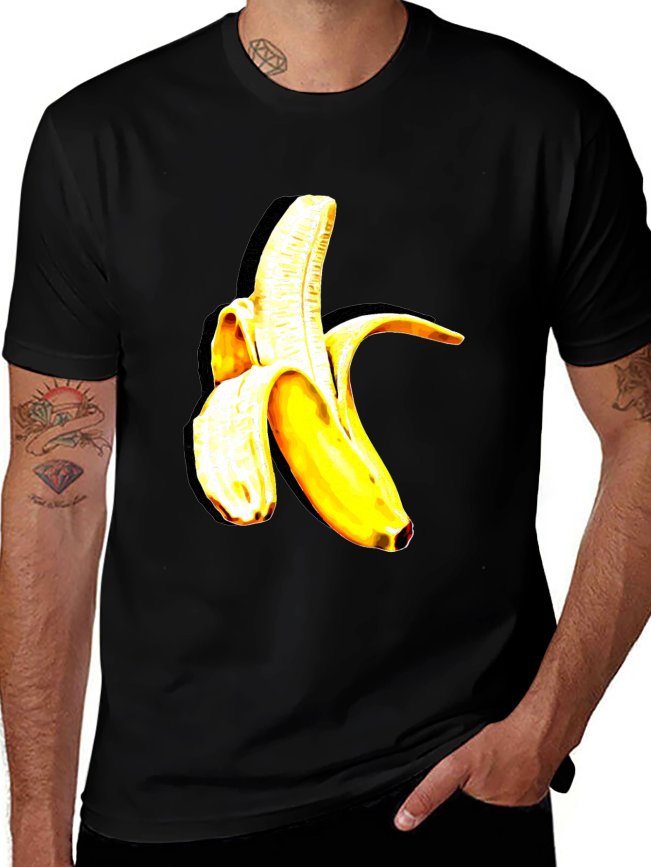 Variant 13 of Banana Graphic Tee - Trendy Fruit Design