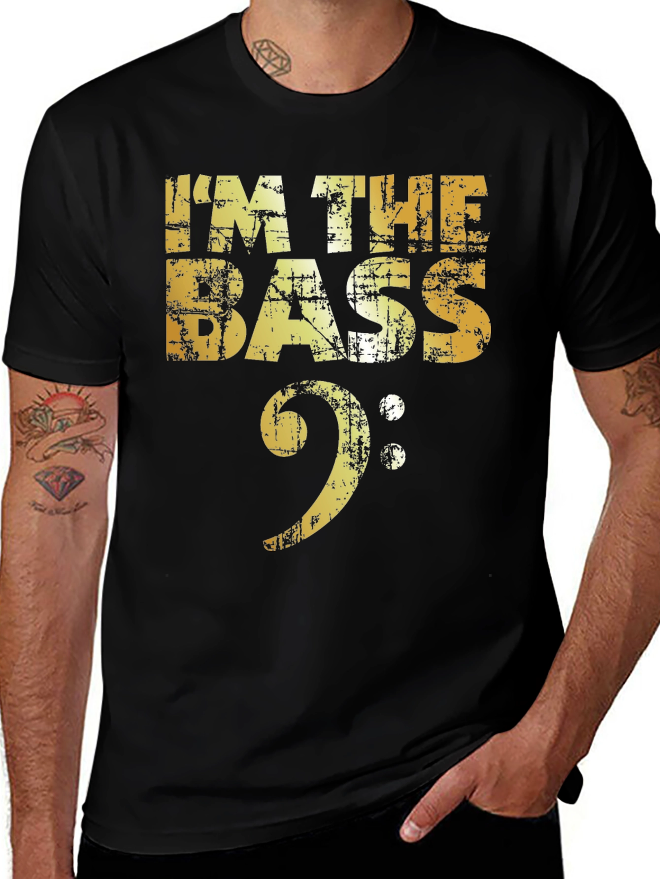 Variant 14 of I'm the Bass Clef T-Shirt Musician Band