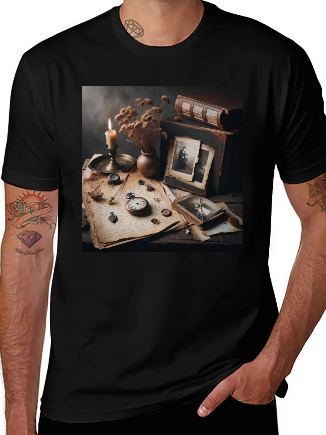 Variant 24 of Vintage Still Life Graphic Tee - Antique Charm