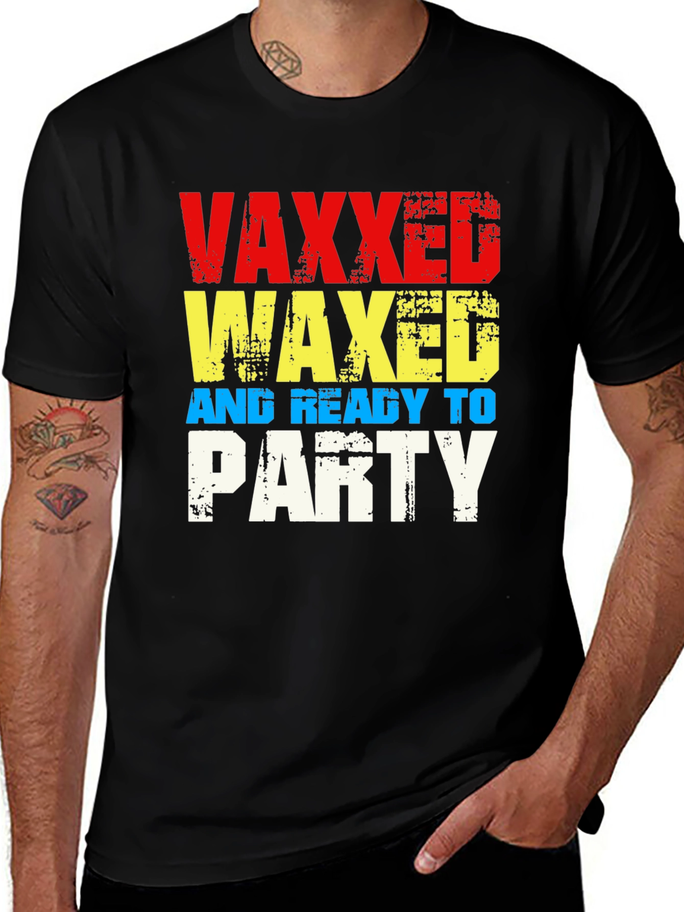 Variant 9 of Vaxxed Waxed & Ready to Party Graphic T-Shirt