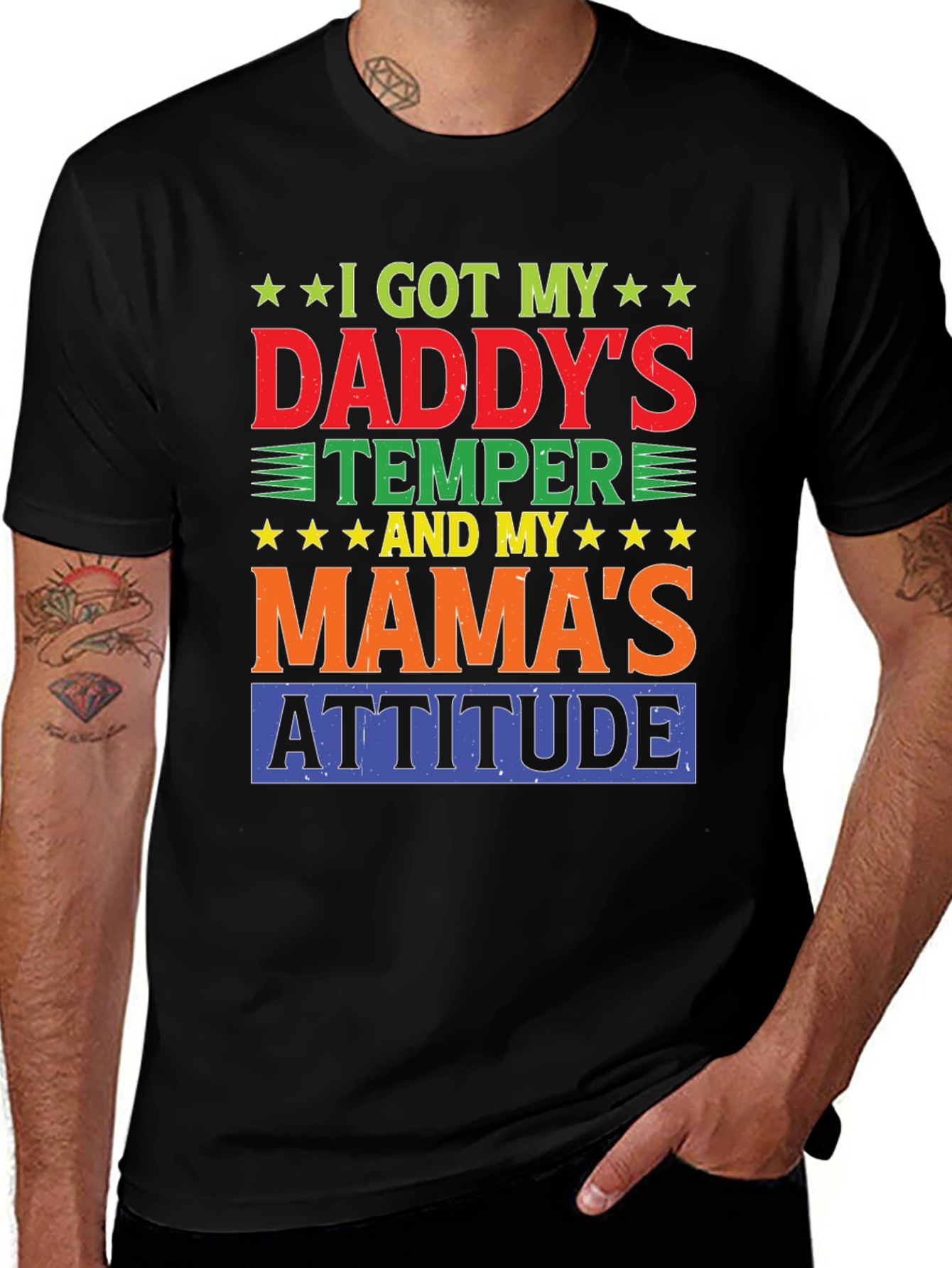 Daddy's Temper, Mama's Attitude Graphic Tee
