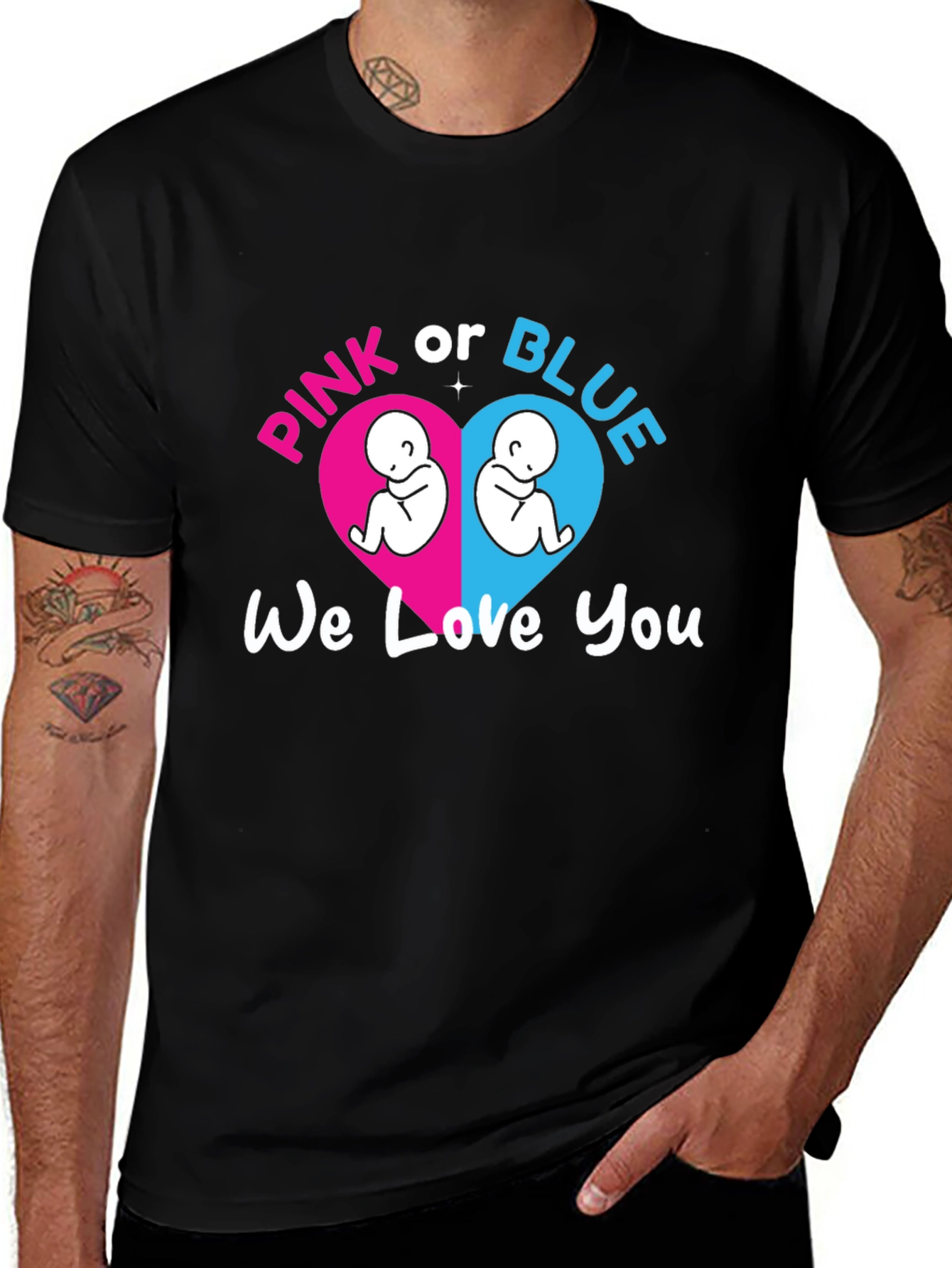 Variant 26 of Pink or Blue We Love You T-Shirt