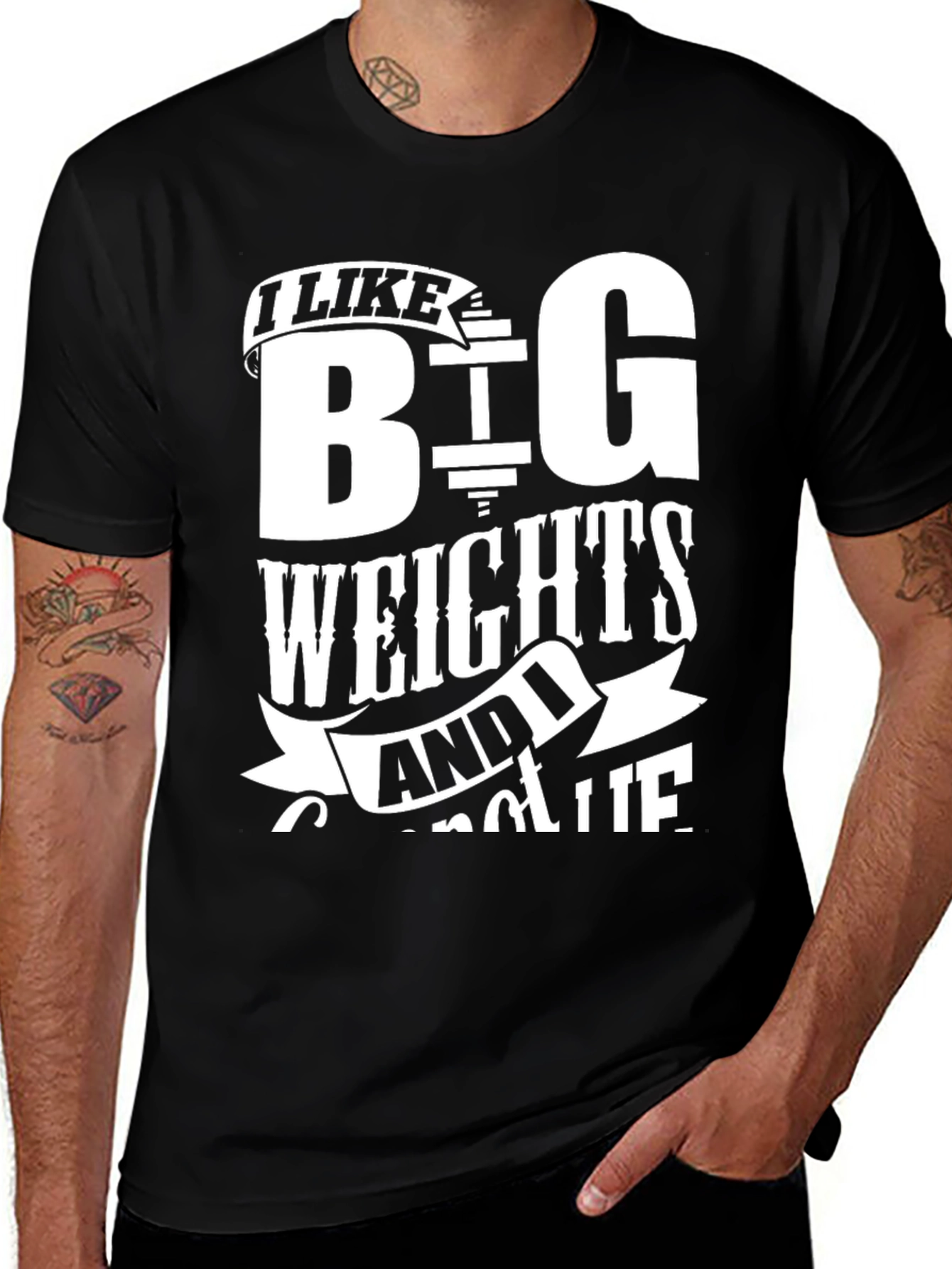 Variant 16 of Funny Gym T-Shirt - I Like Big Weights!