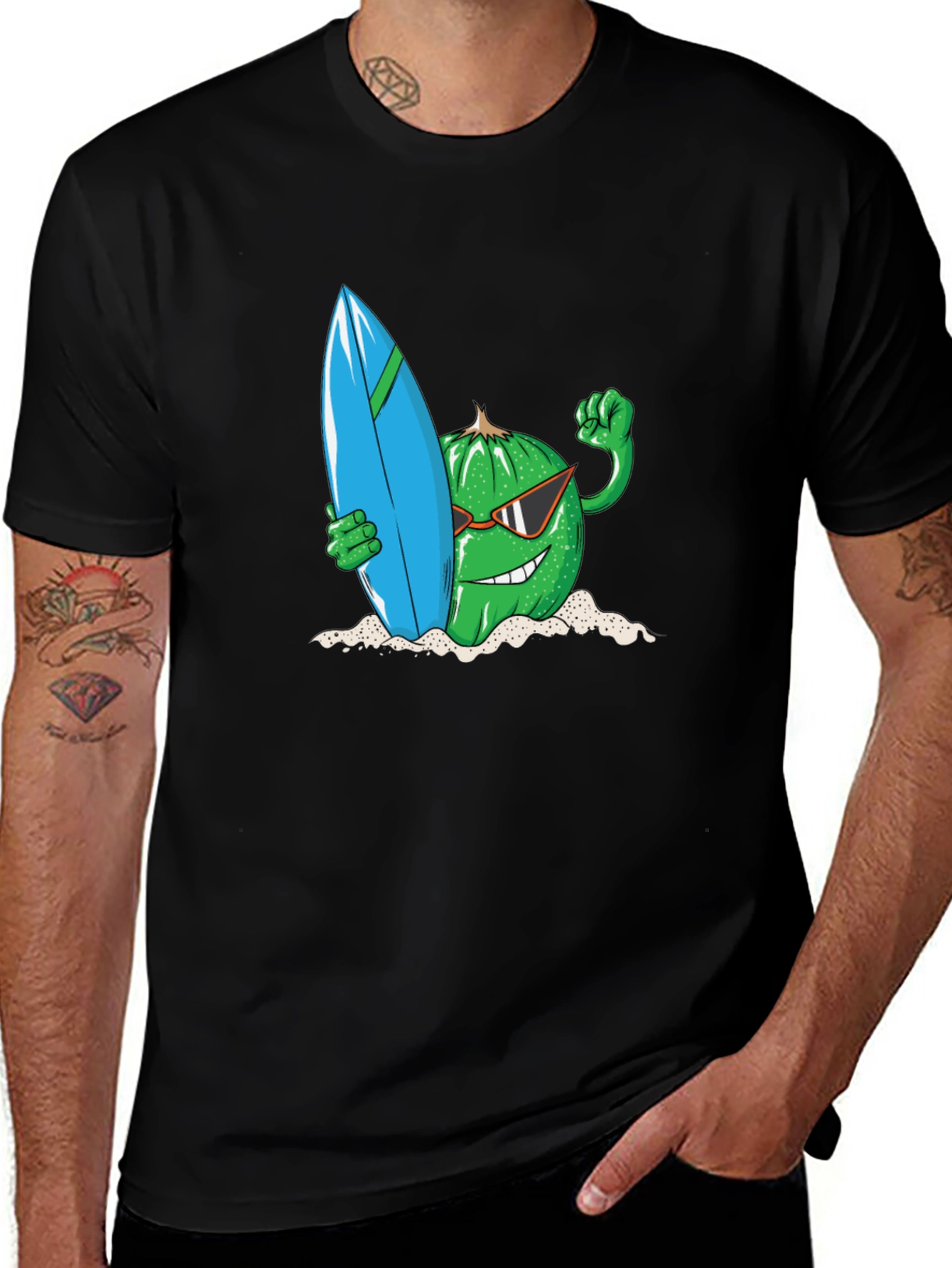 Variant 11 of Cool Watermelon Surfer T-Shirt