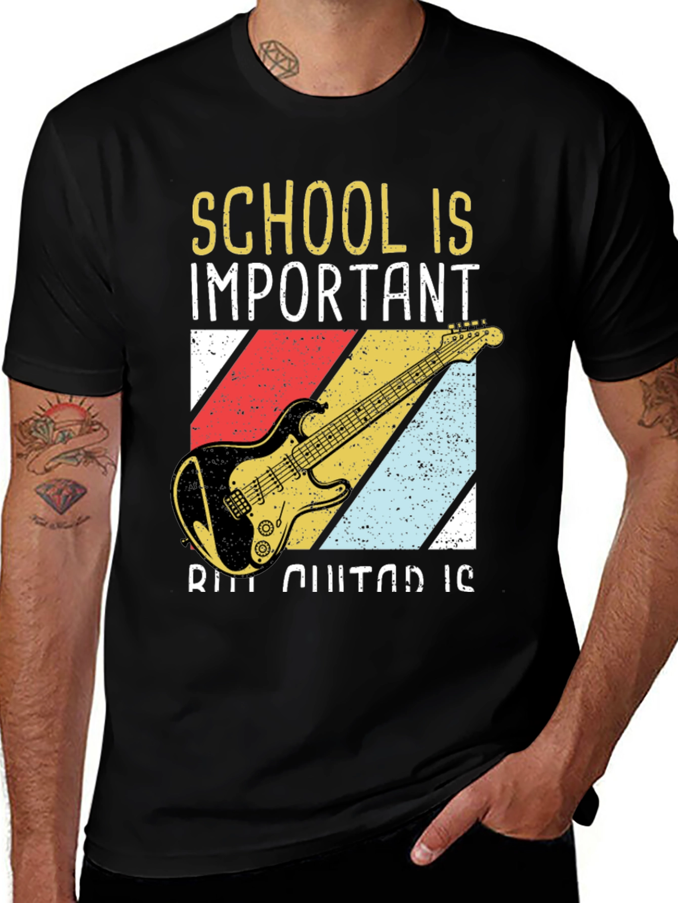 Variant 8 of School & Guitar T-Shirt