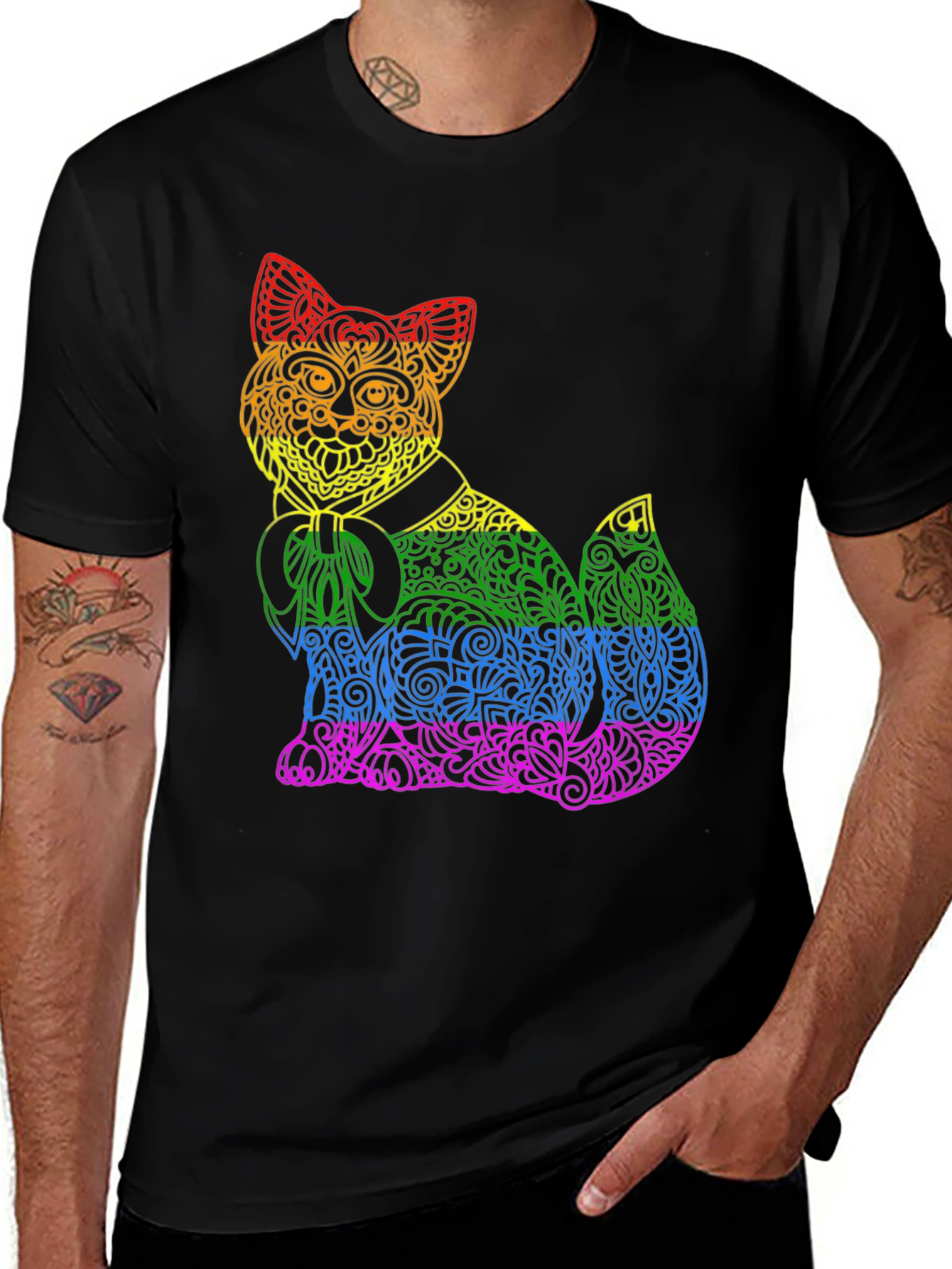 Variant 29 of Rainbow Cat Graphic T-Shirt