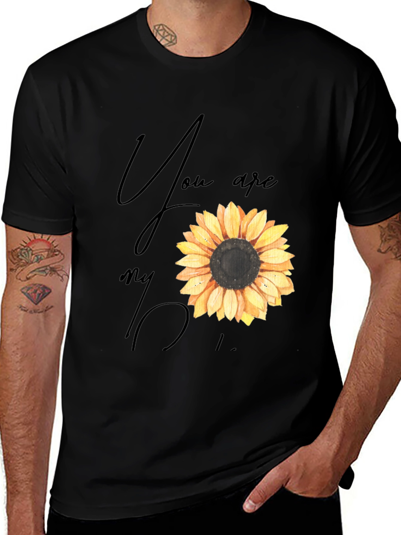 Variant 25 of Sunflower Graphic Tee - You Are My Sunshine