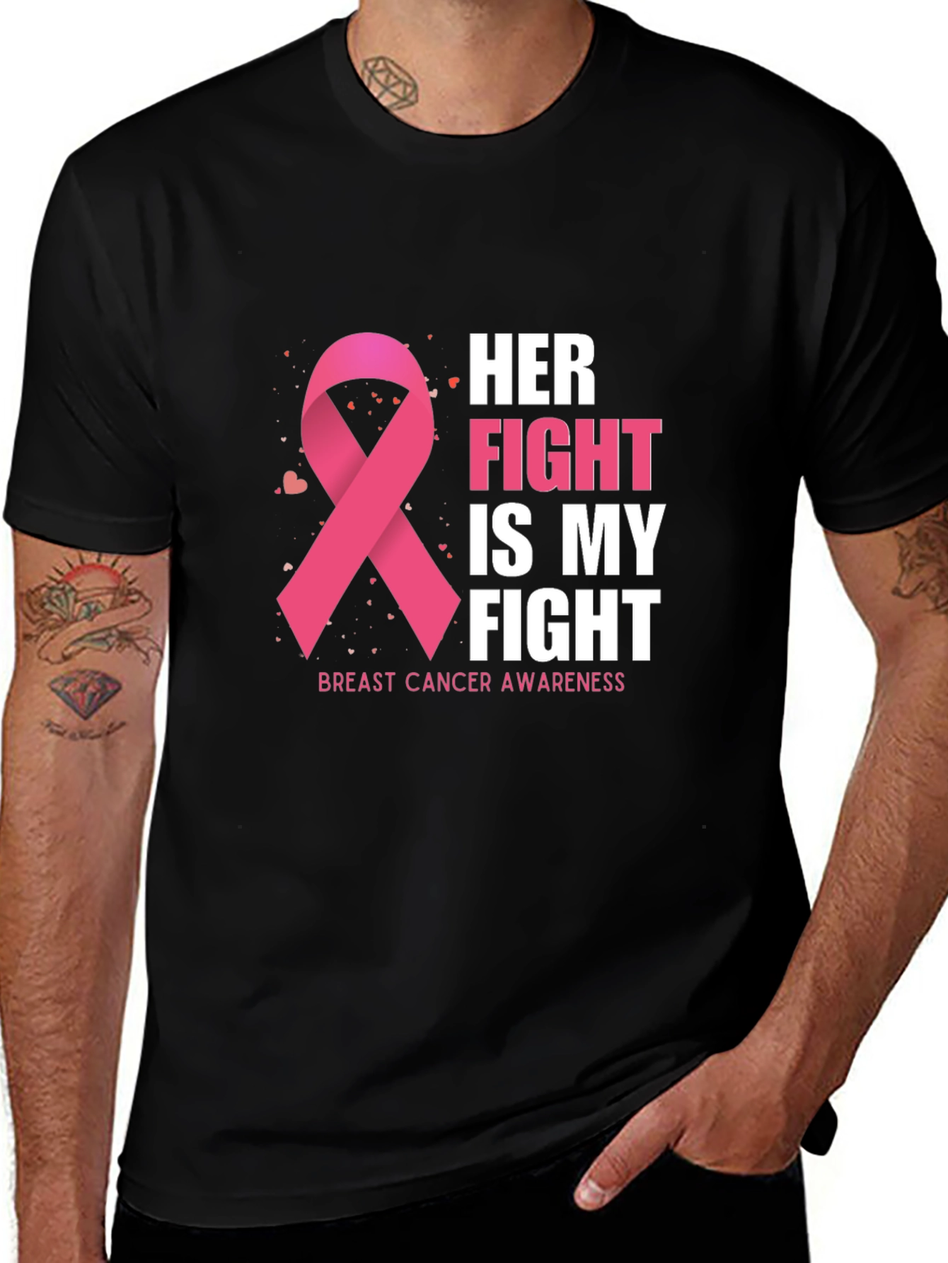 Variant 24 of Breast Cancer Awareness T-Shirt - Her Fight Is My Fight