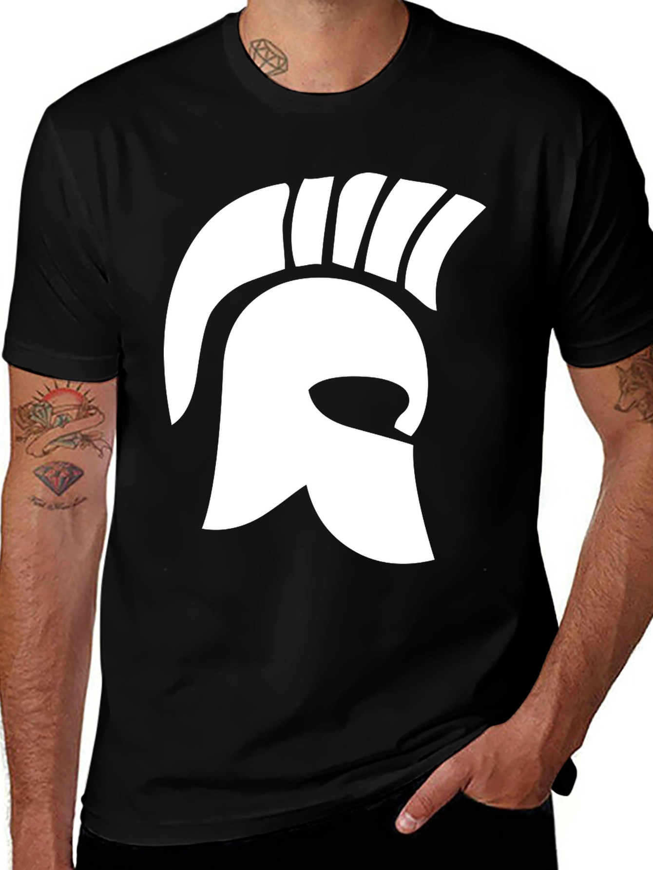Variant 10 of Spartan Helmet Graphic T-Shirt - Bold, Stylish Design