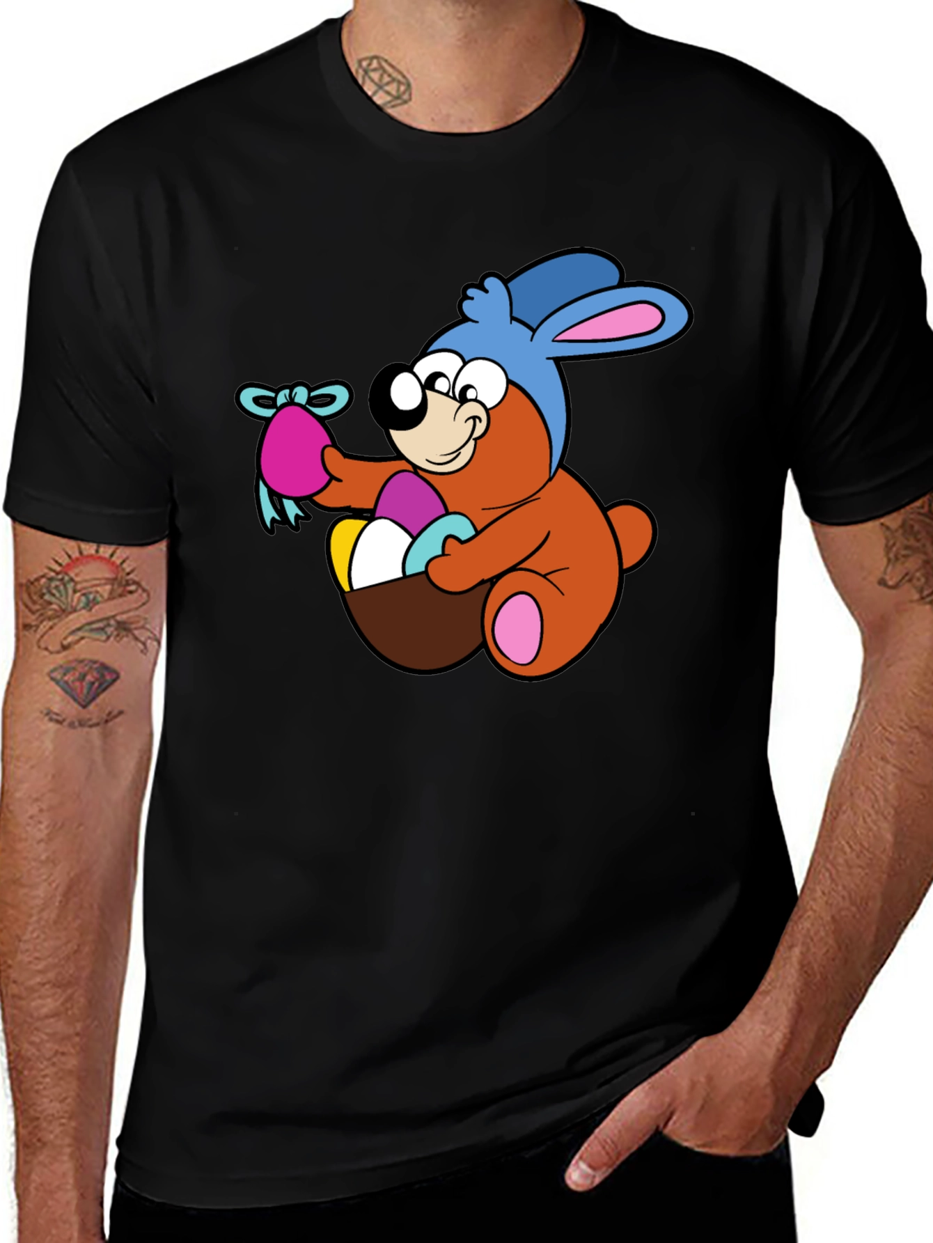 Easter Bear T-Shirt - Fun Cartoon Design