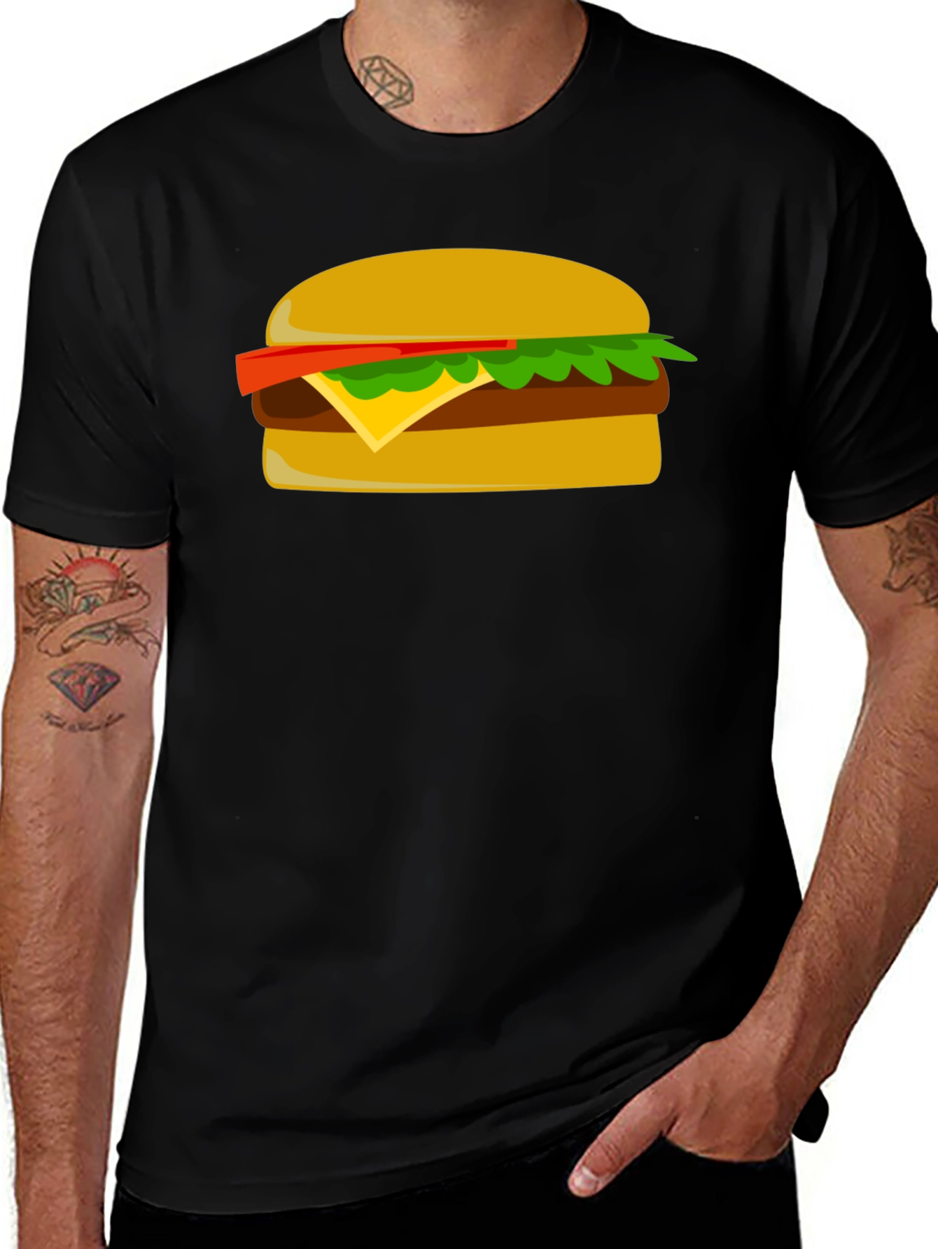 Variant 30 of Burger Graphic T-Shirt - Unisex Foodie Tee