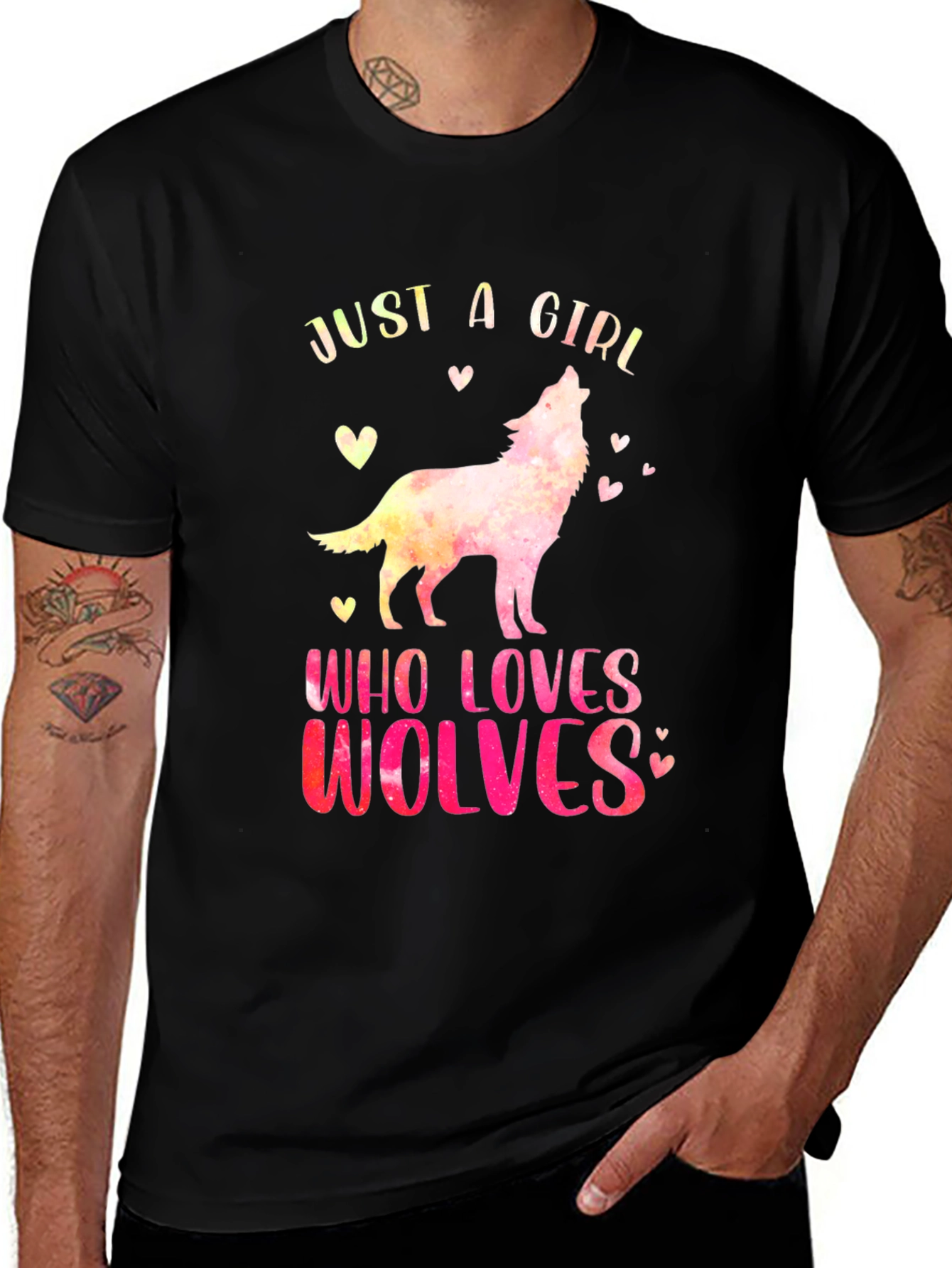 Variant 10 of Wolf Lover T-Shirt - Just A Girl Who Loves Wolves