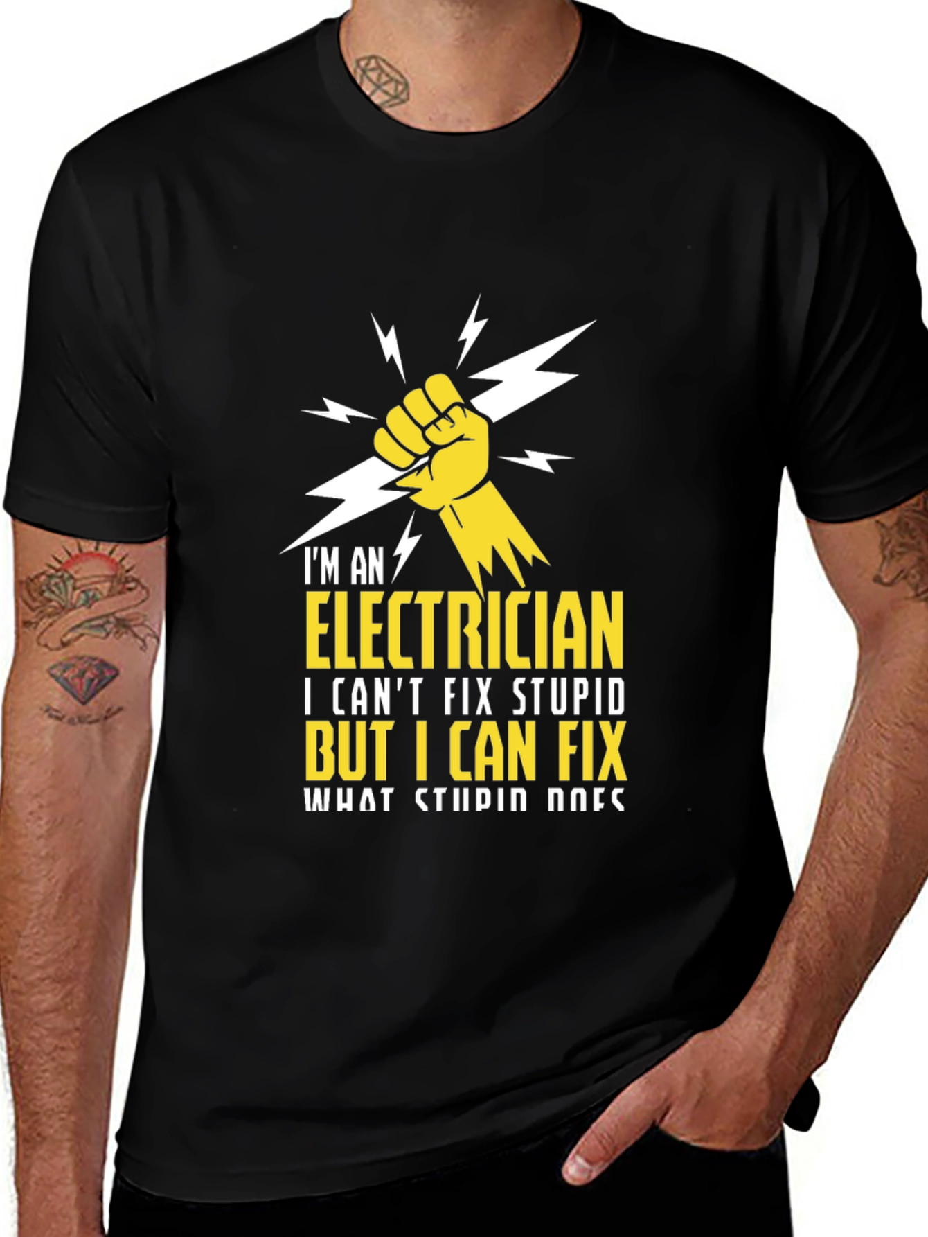 Variant 16 of Electrician T-Shirt: I Can Fix Stupid