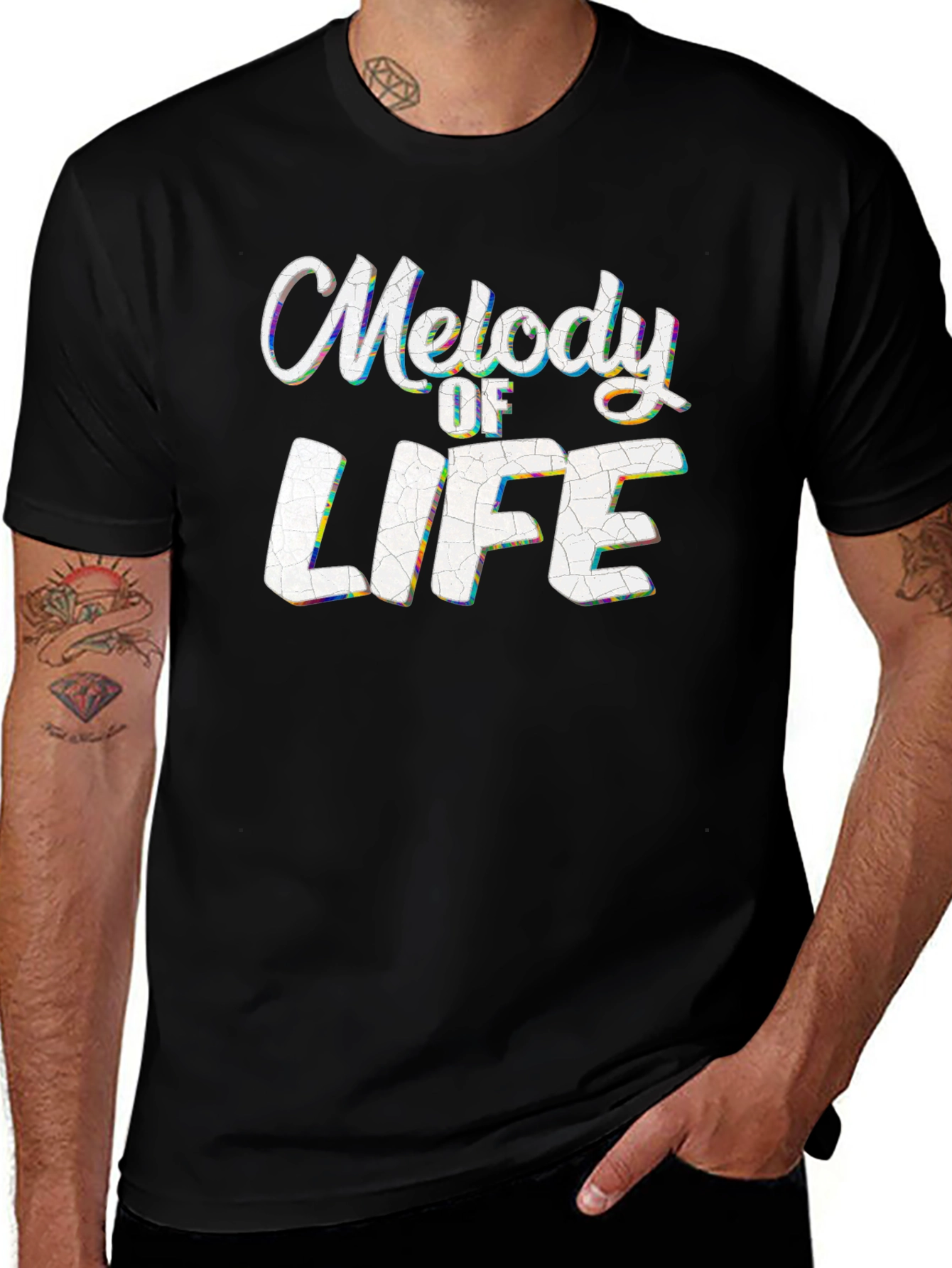 Variant 30 of Melody of Life Graphic Tee - Trendy Crew Neck T-Shirt