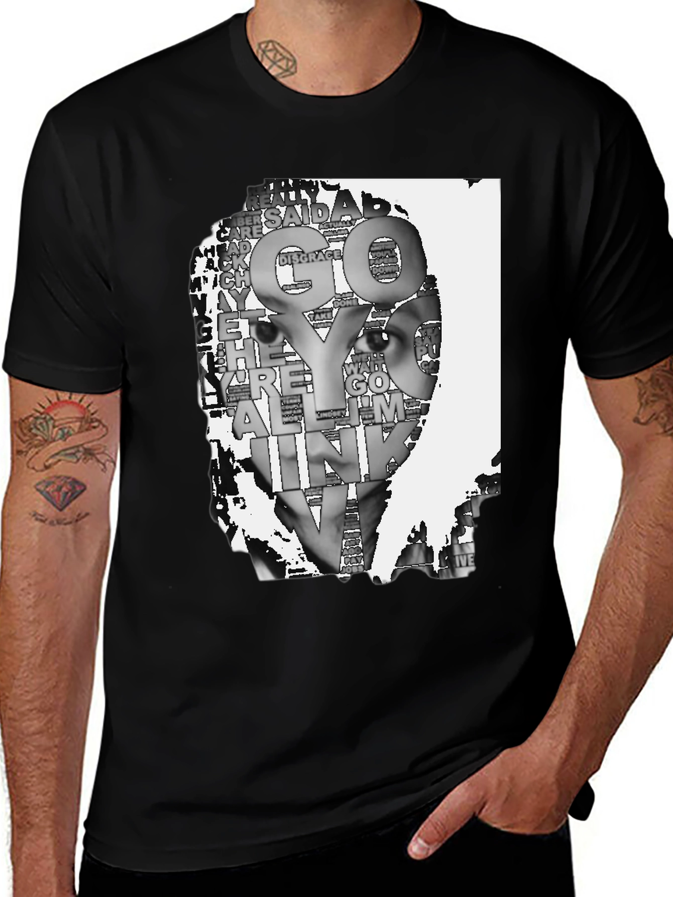 Variant 25 of Go Live Graphic Black T-Shirt