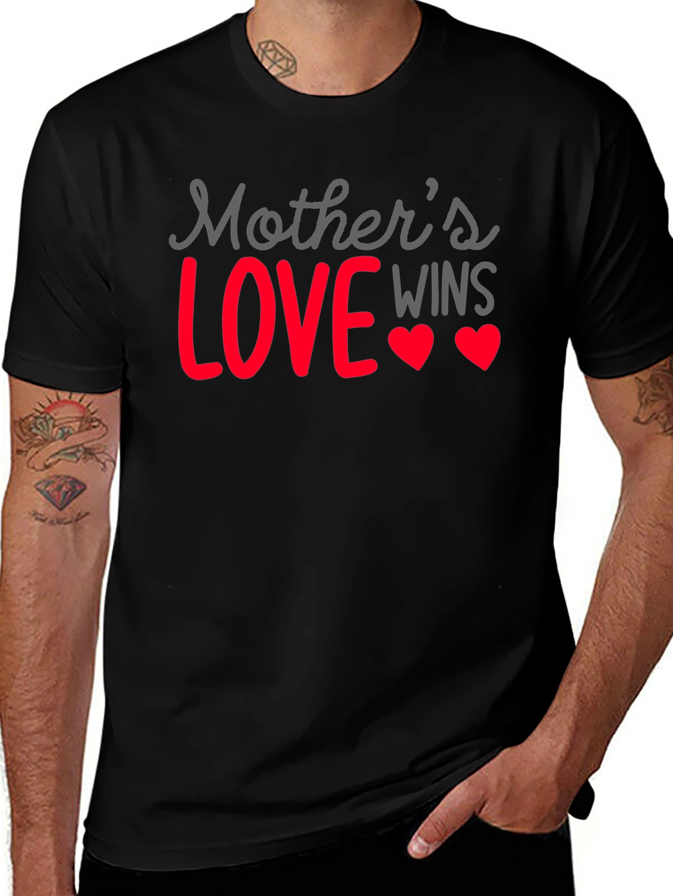 Mother's Love Wins T-Shirt - Black, Graphic Tee