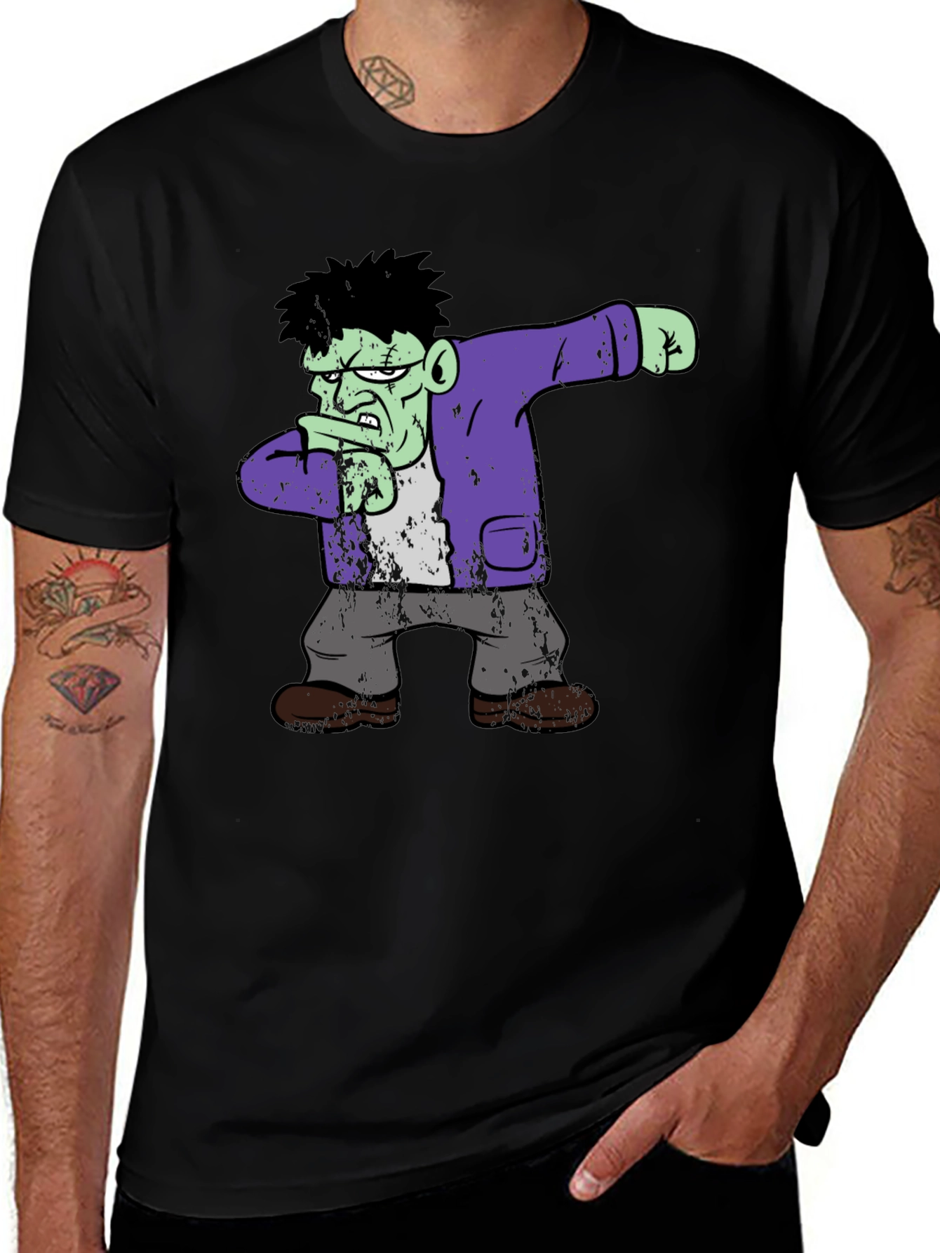 Variant 20 of Frankenstein Dab Black T-Shirt
