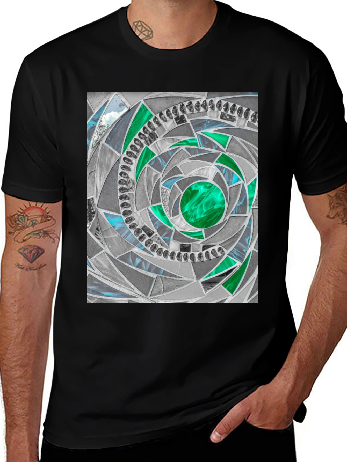 Variant 16 of Geometric Mosaic T-Shirt - Abstract Art Tee