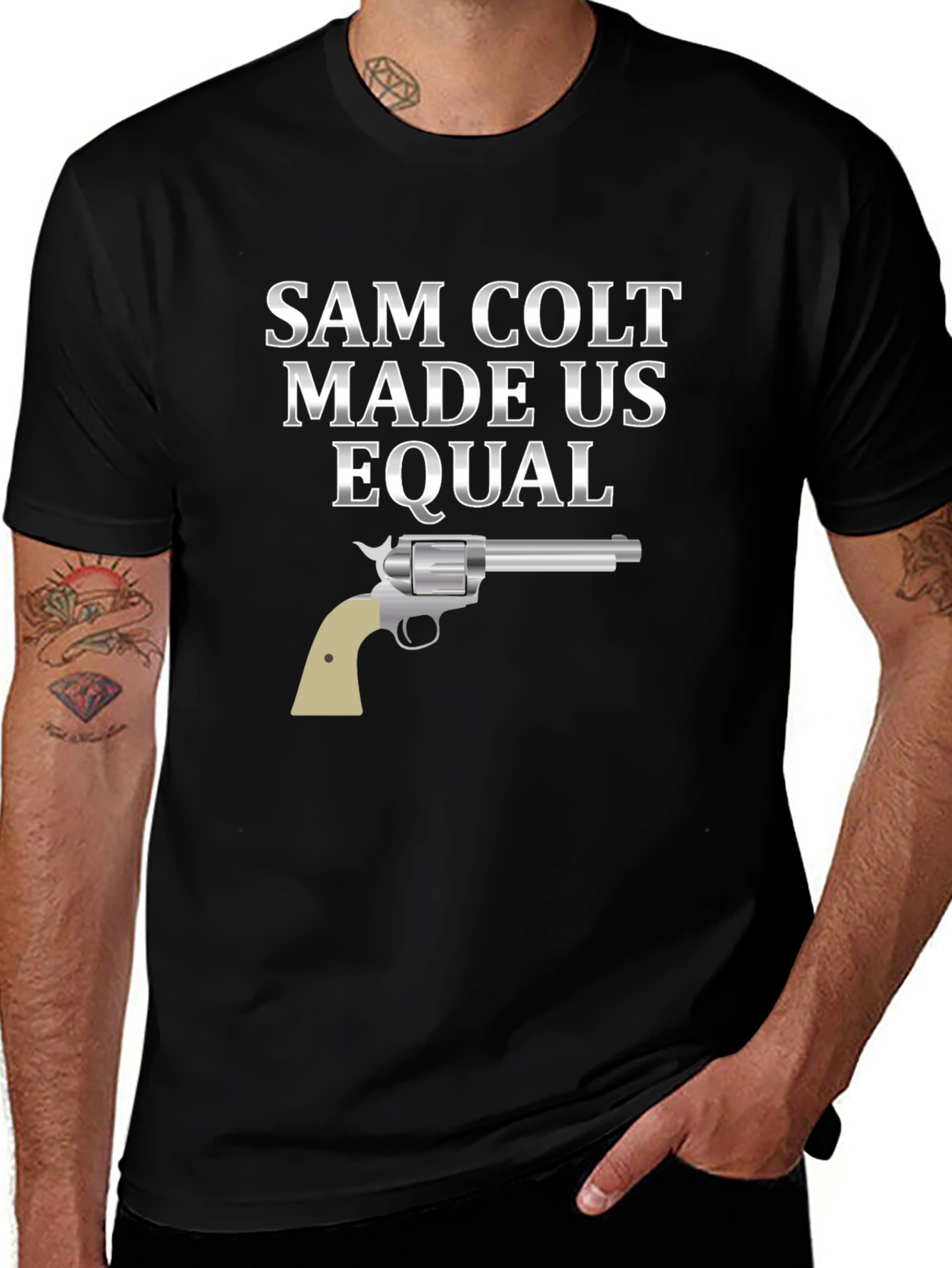 Sam Colt Made Us Equal T-Shirt - Black
