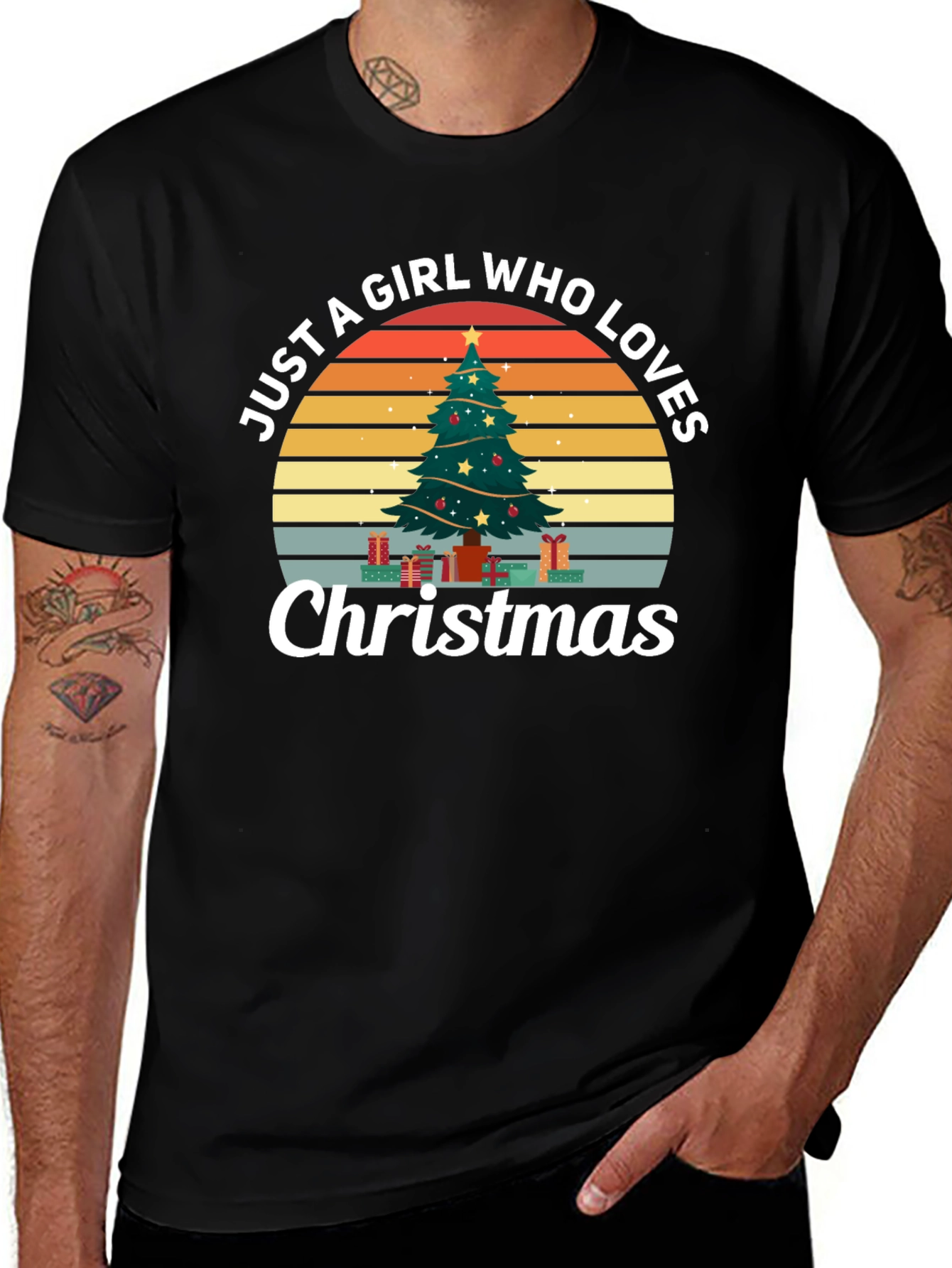 Just A Girl Who Loves Christmas Graphic Tee