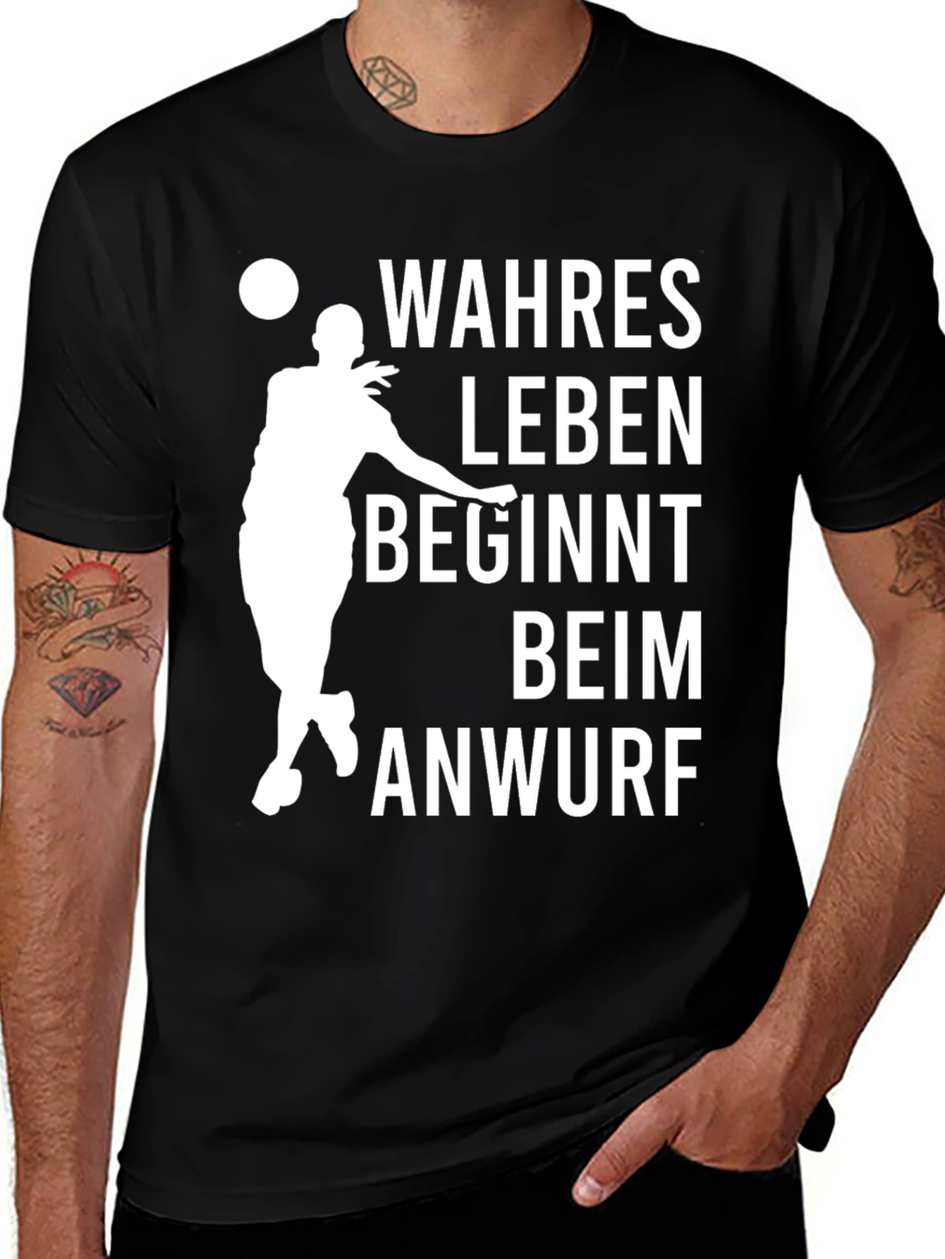 Variant 2 of Wahres Leben Handball T-Shirt - Black