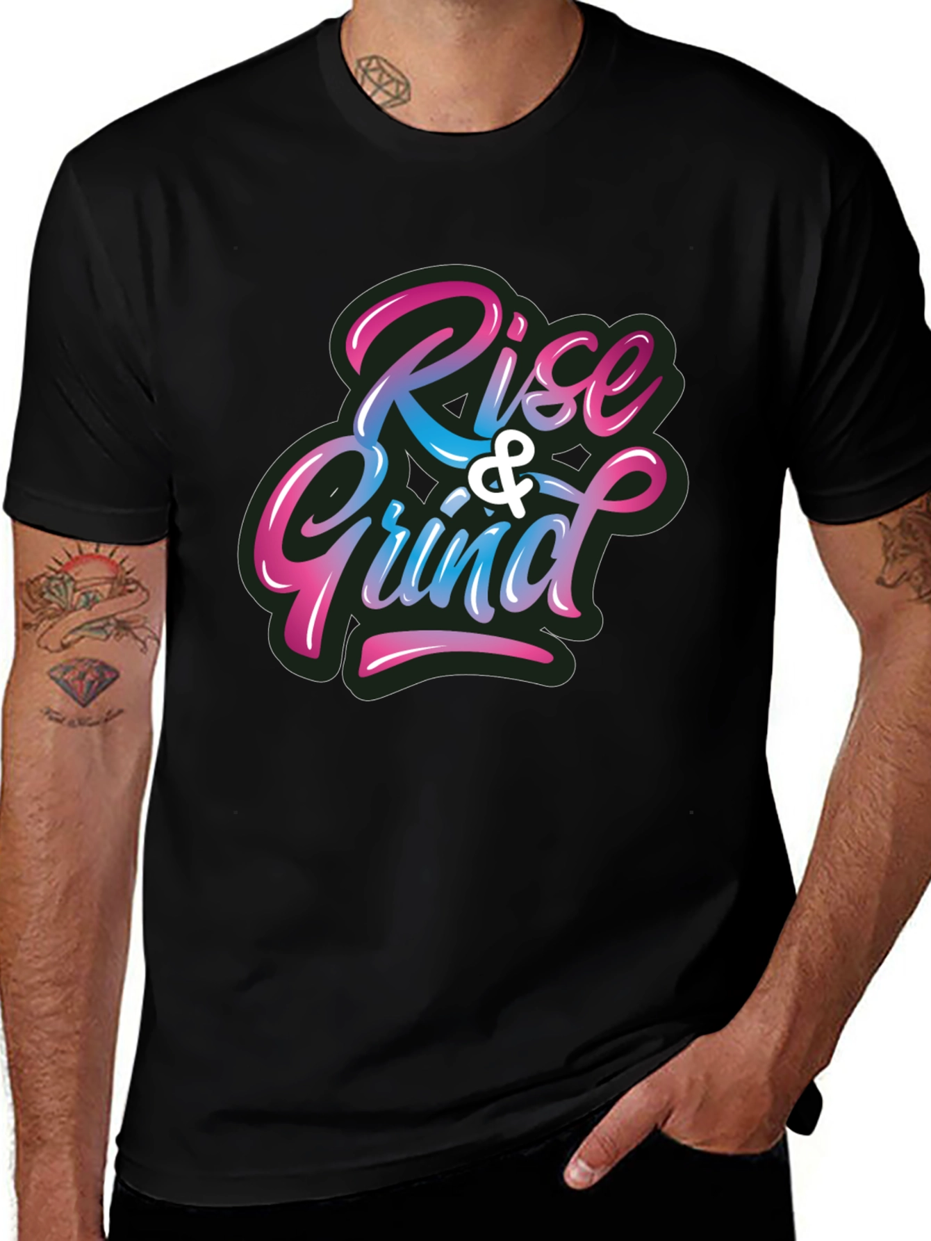 Variant 2 of Rise & Grind Graphic Print Crew Neck T-Shirt