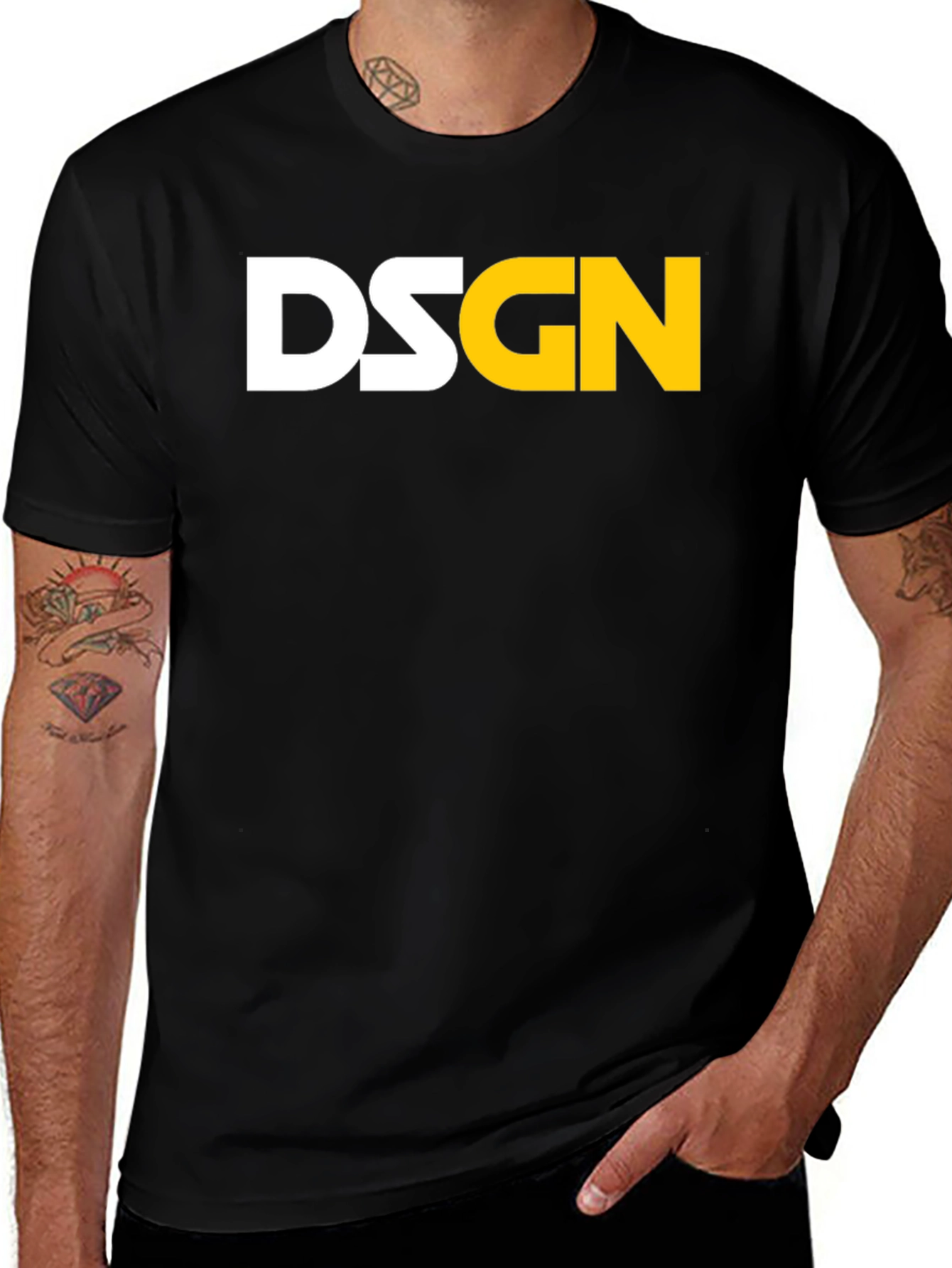 Variant 28 of DSGN Black Graphic Tee - Modern Streetwear