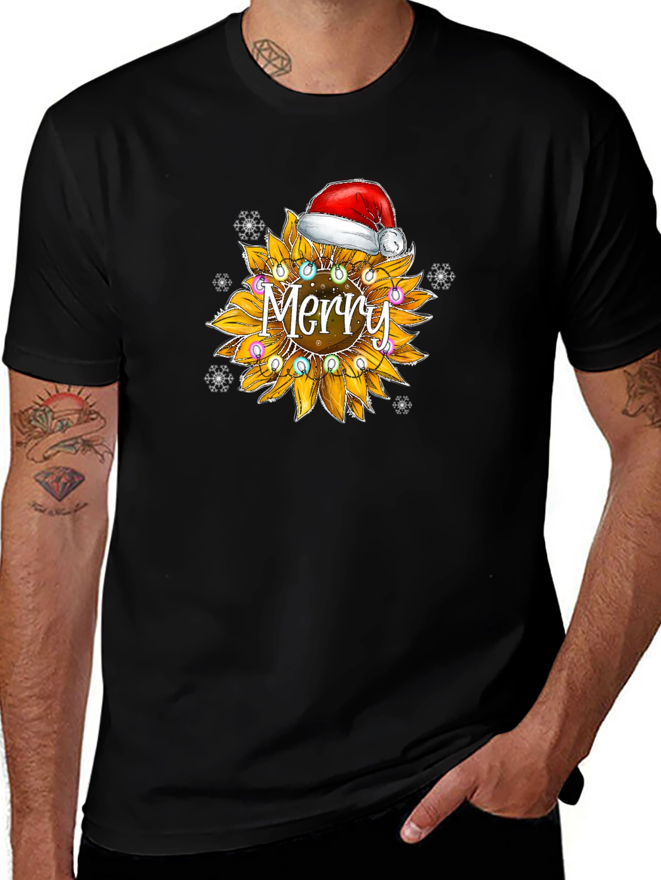 Variant 21 of Merry Sunflower Christmas T-Shirt