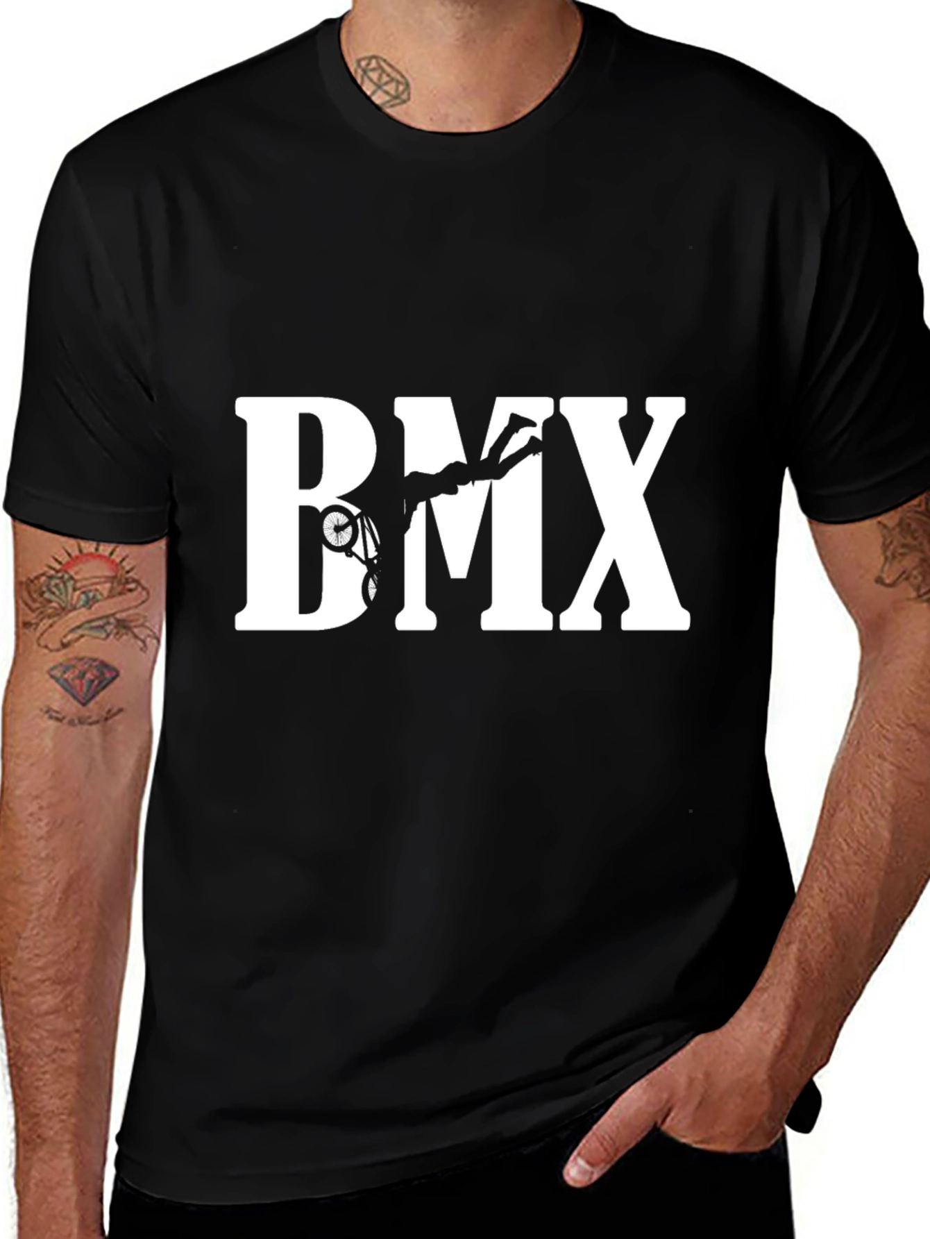 Variant 16 of BMX Graphic Tee - Cool Stunt Rider Shirt