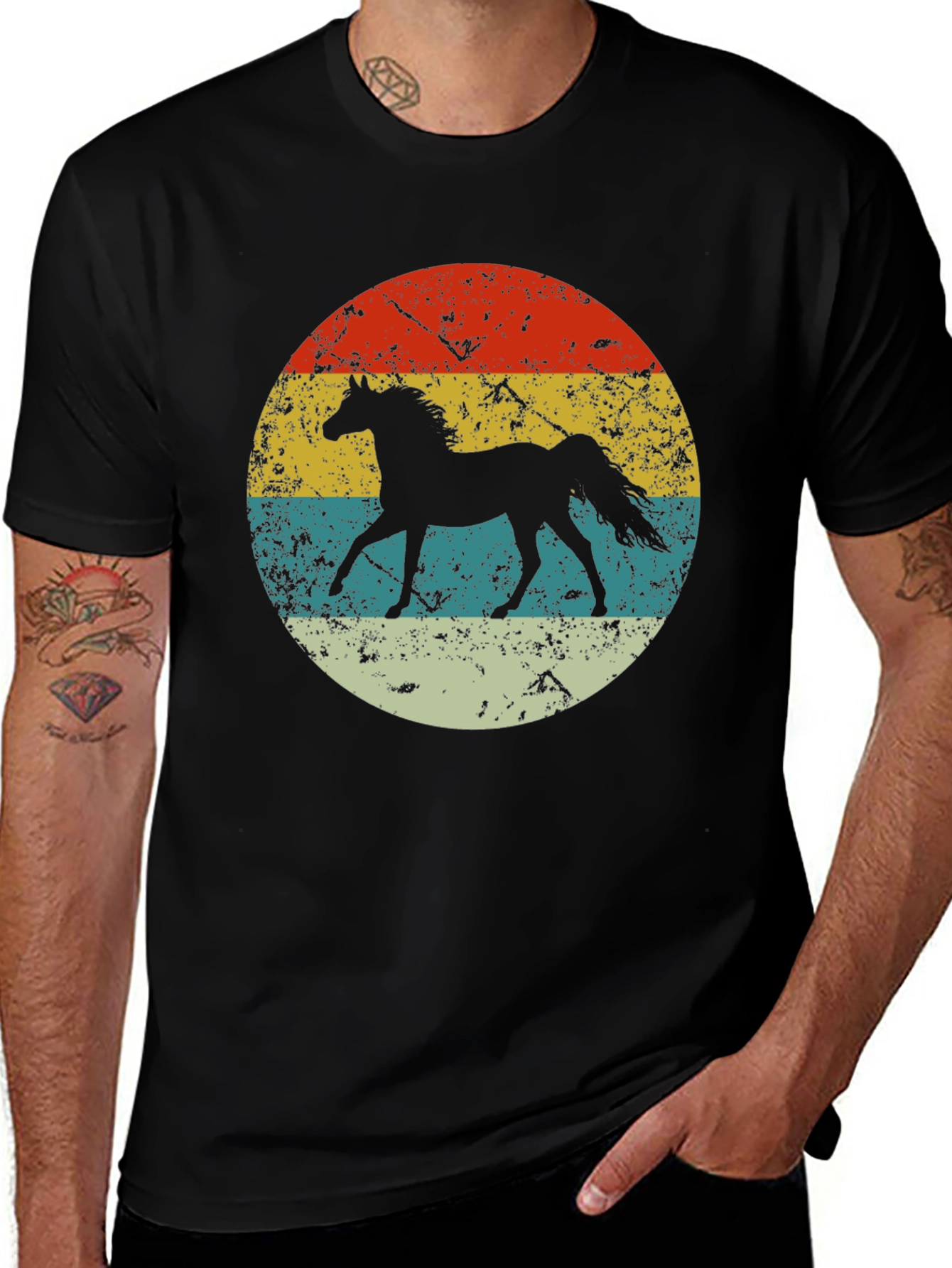 Variant 28 of Retro Horse Silhouette Graphic T-Shirt