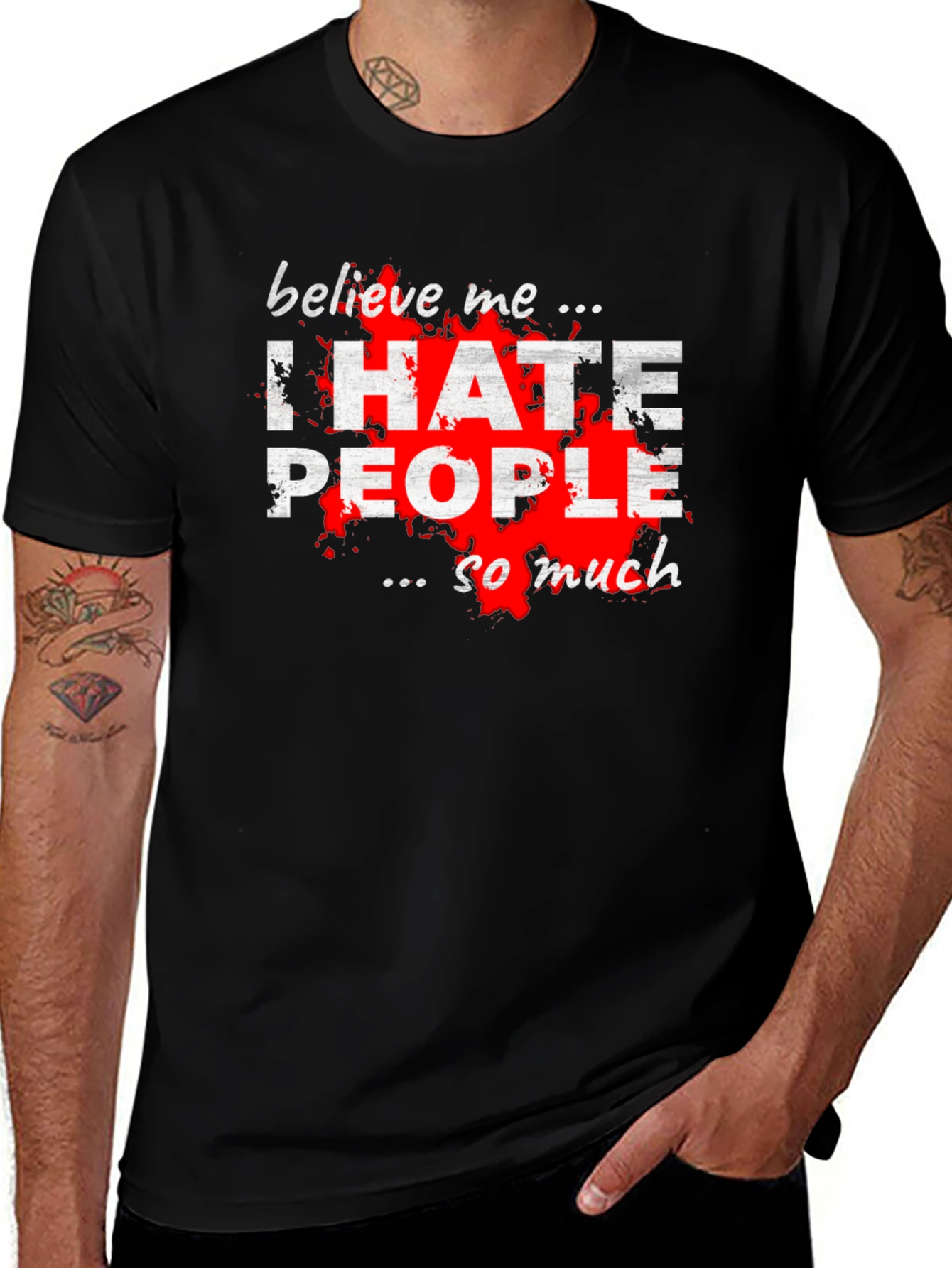 Variant 19 of I Hate People T-Shirt - Funny Graphic Tee