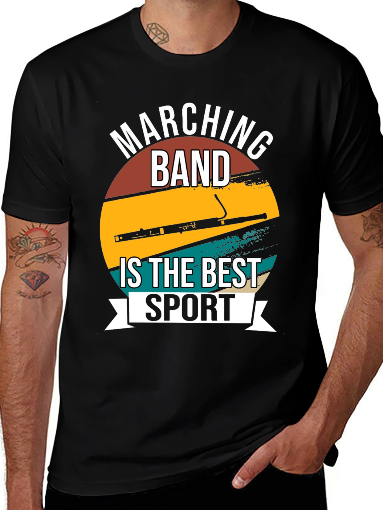 Variant 9 of Marching Band is the Best Sport Black T-Shirt