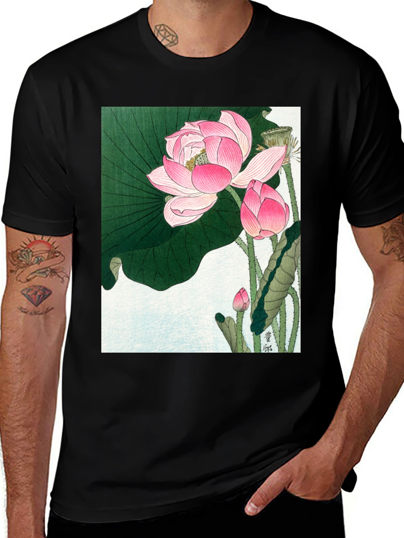 Variant 25 of Lotus Print T-Shirt