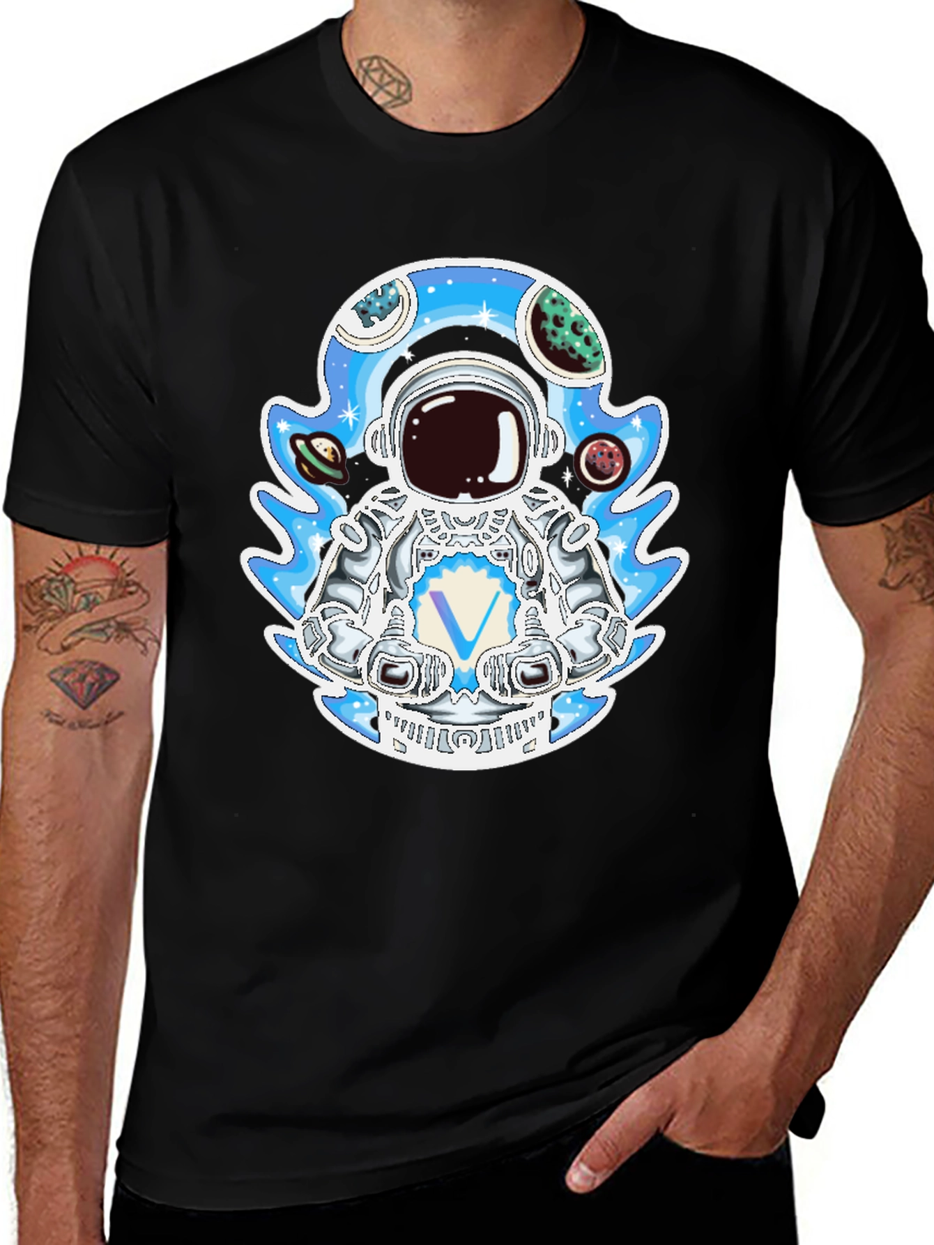 Variant 5 of Astronaut Space Crypto T-Shirt