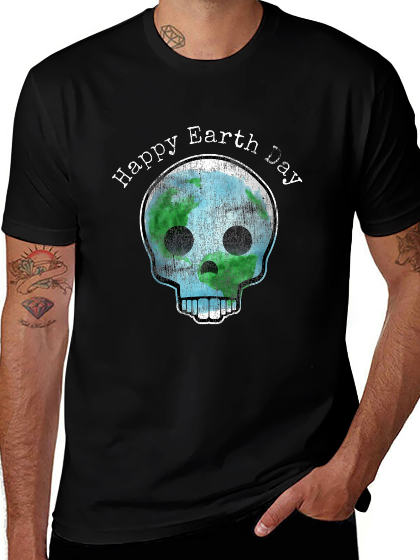 Variant 10 of Happy Earth Day Skull Graphic T-Shirt