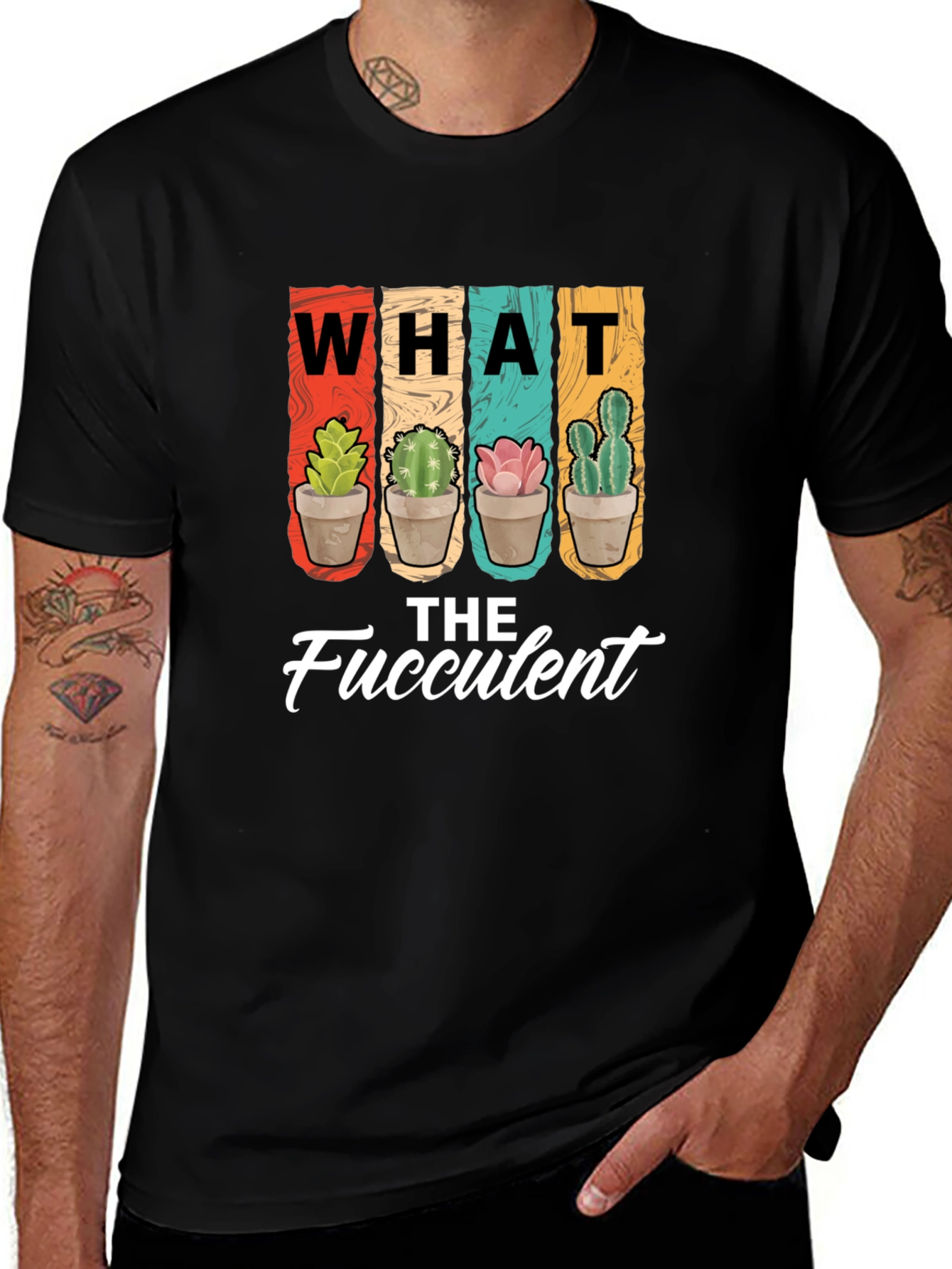 What the Fucculent T-Shirt - Succulent Plant Lover Tee