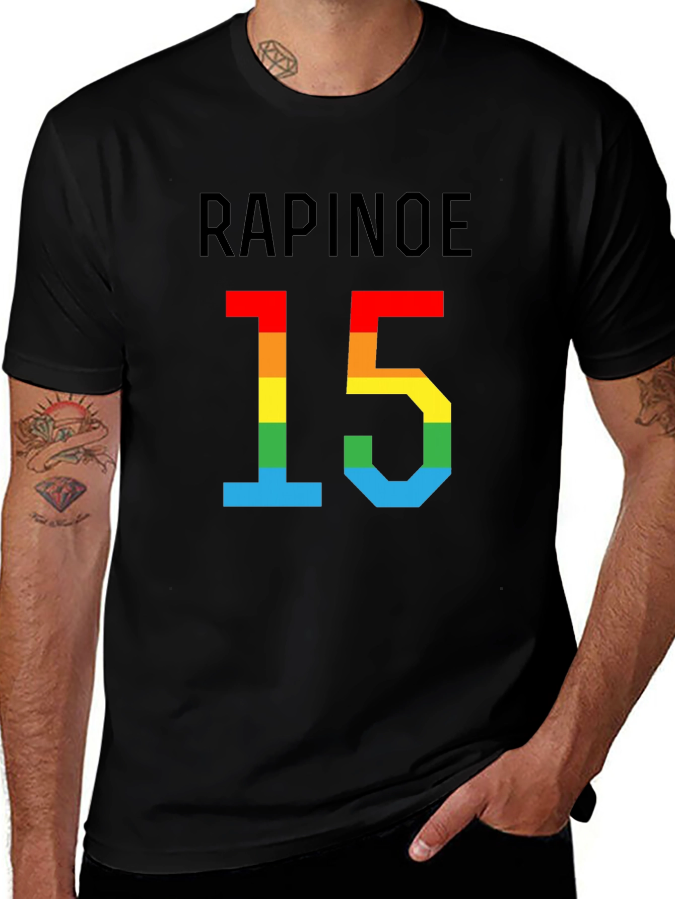 Rainbow Rapinoe #15 T-Shirt - Pride Edition