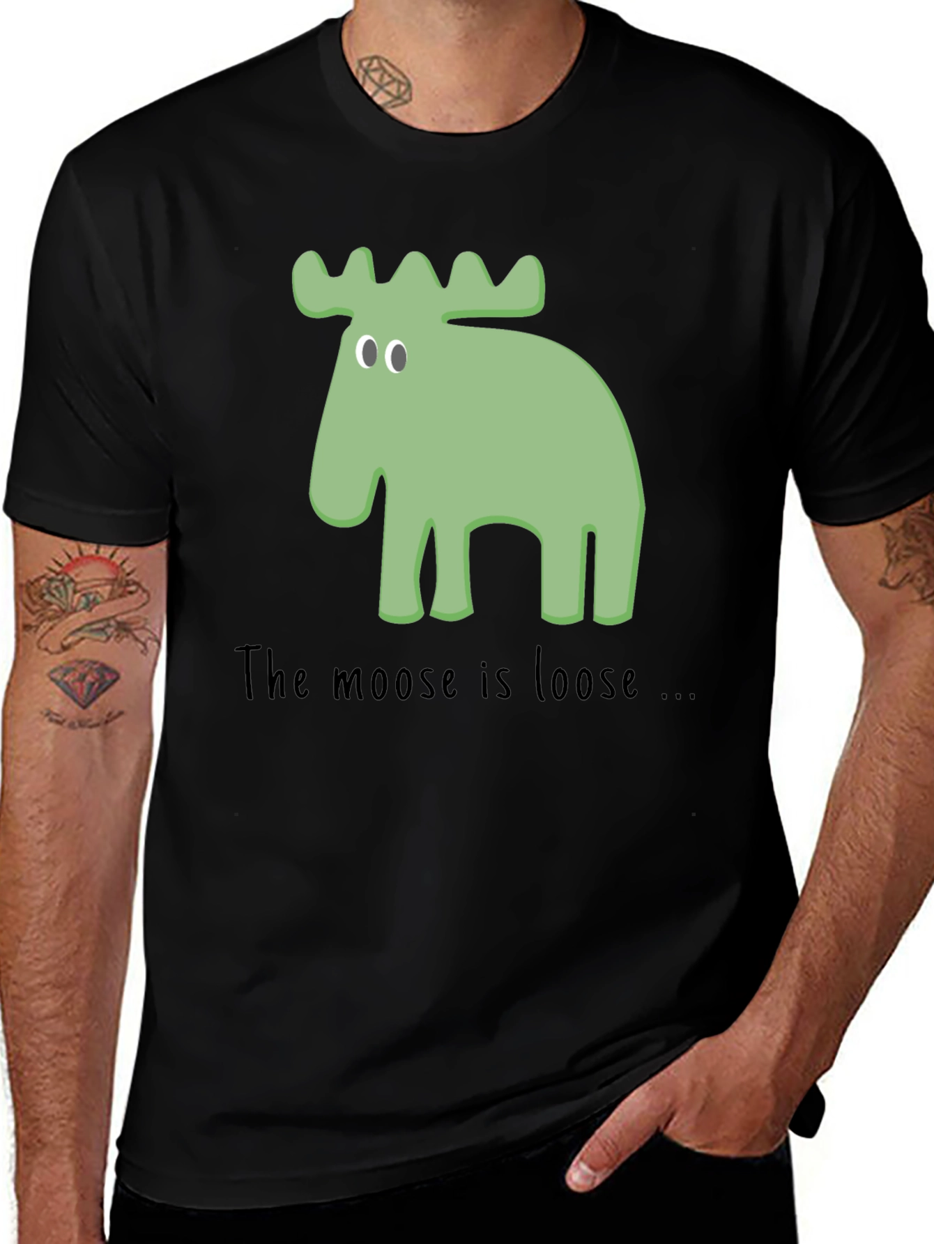 Variant 14 of Funny Moose T-Shirt - The Moose is Loose!