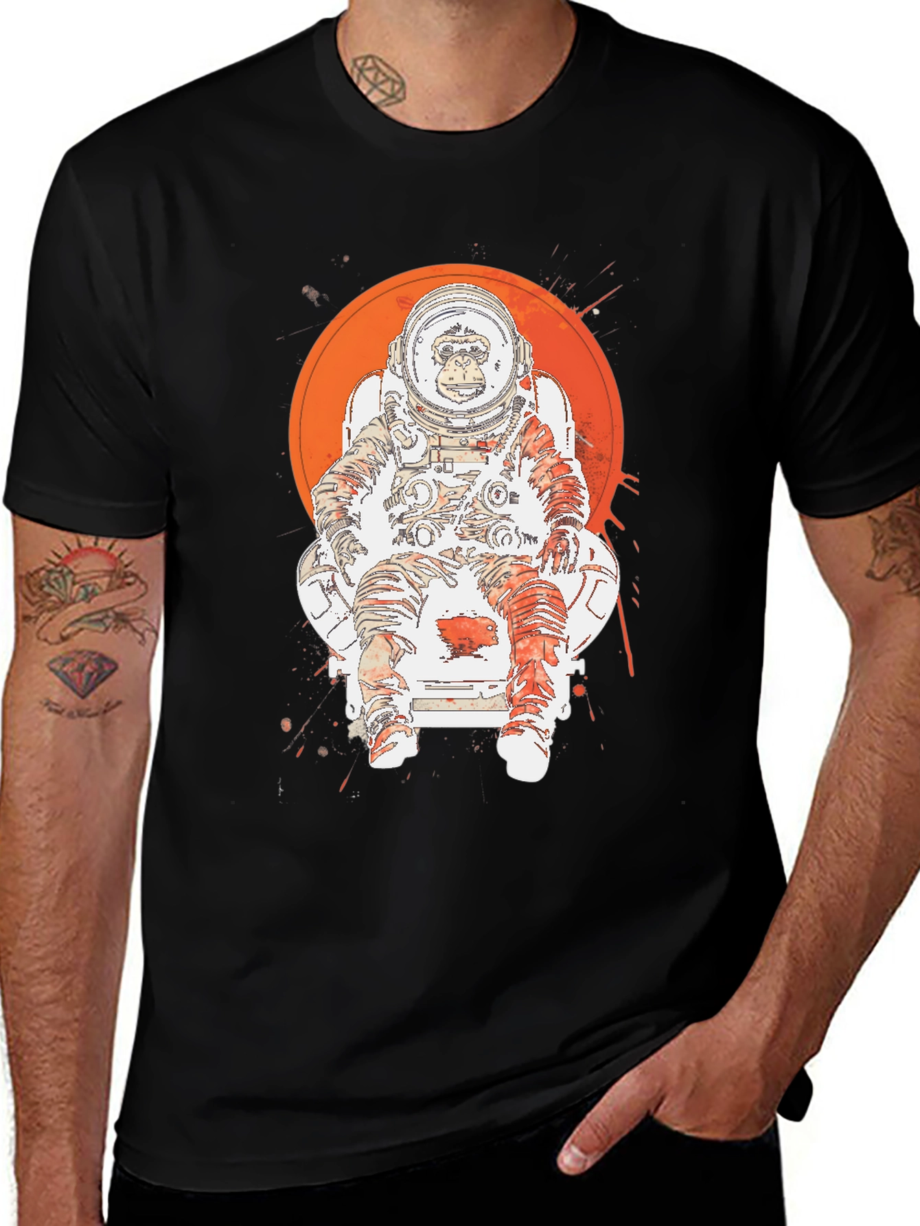 Variant 13 of Monkey Astronaut Graphic T-Shirt