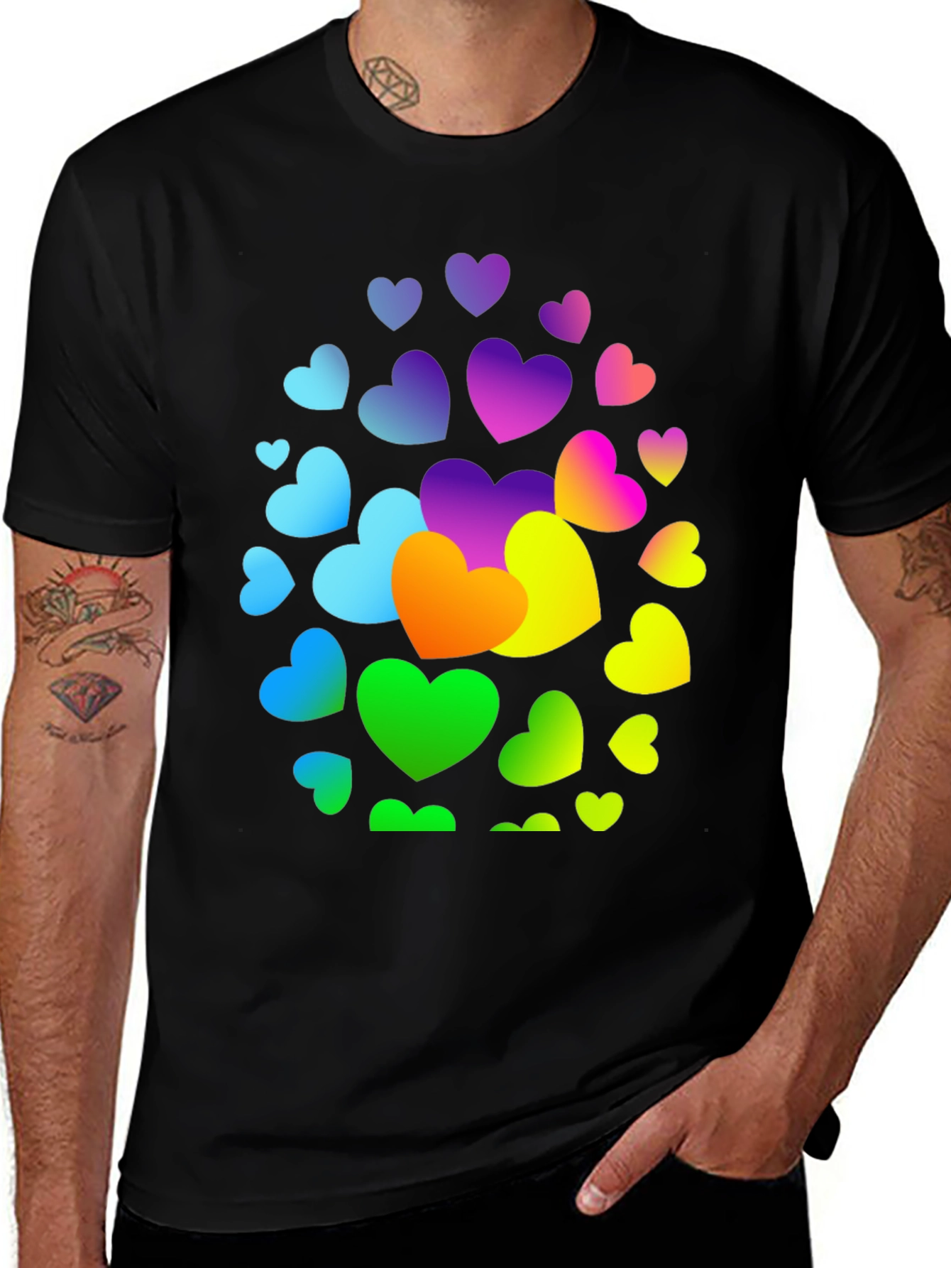 Variant 19 of Colorful Heart T-Shirt - Express Your Love!