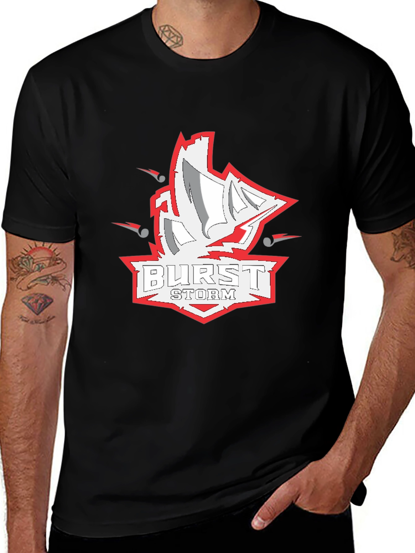Variant 23 of Burst Storm Graphic T-Shirt - Cool Design