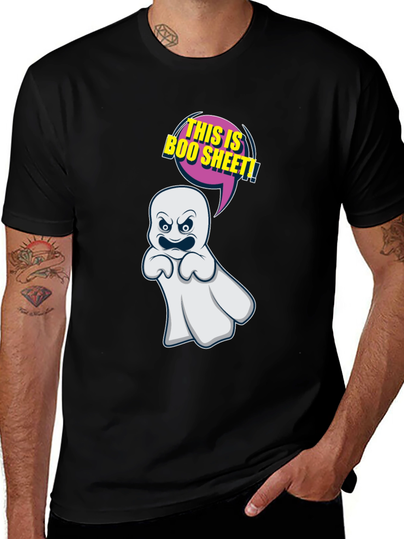 Variant 14 of Funny Ghost Graphic Tee - "This is Boo Sheet!" T-Shirt