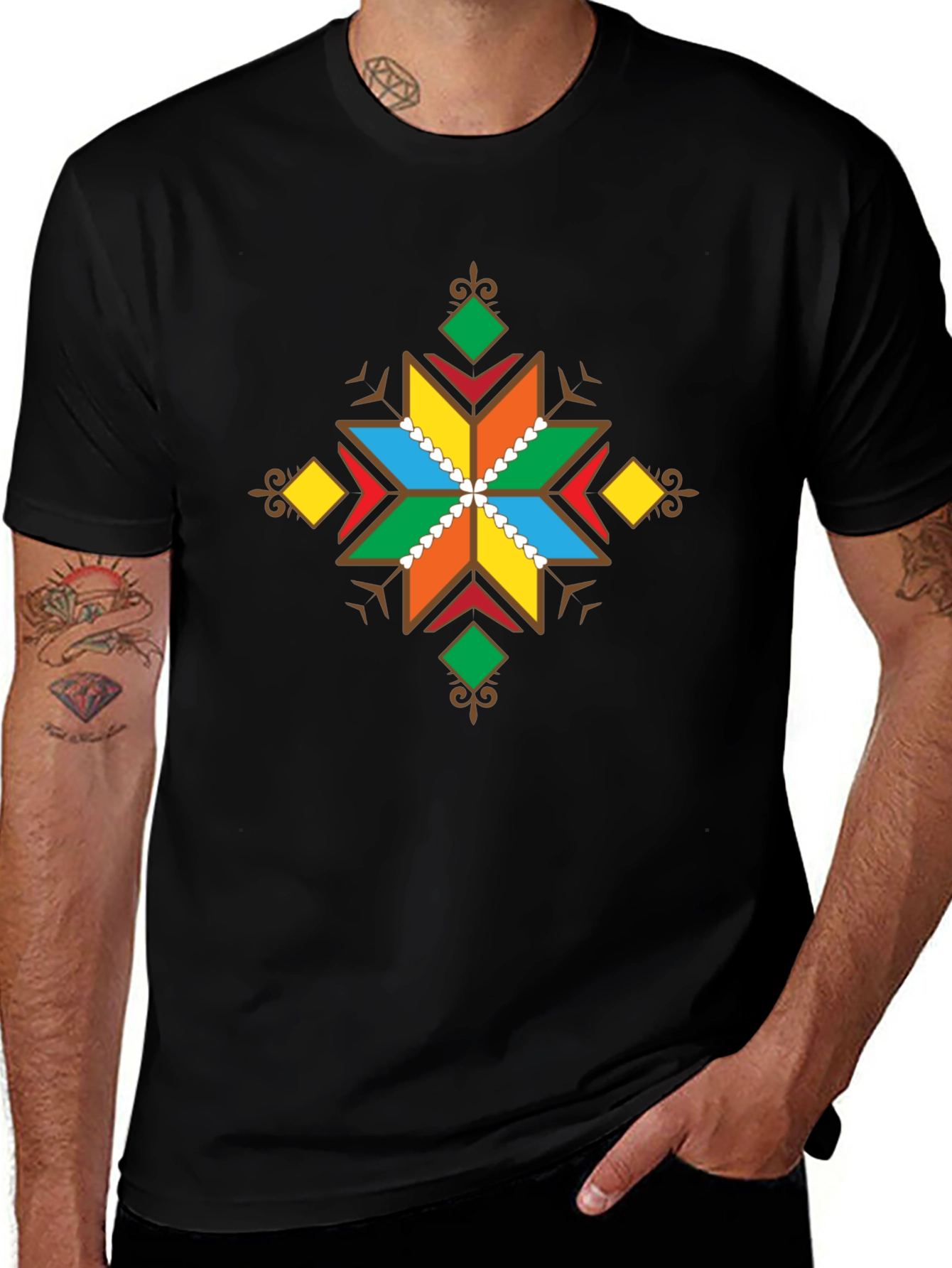 Variant 6 of Geometric Star Graphic Tee - Bold & Stylish